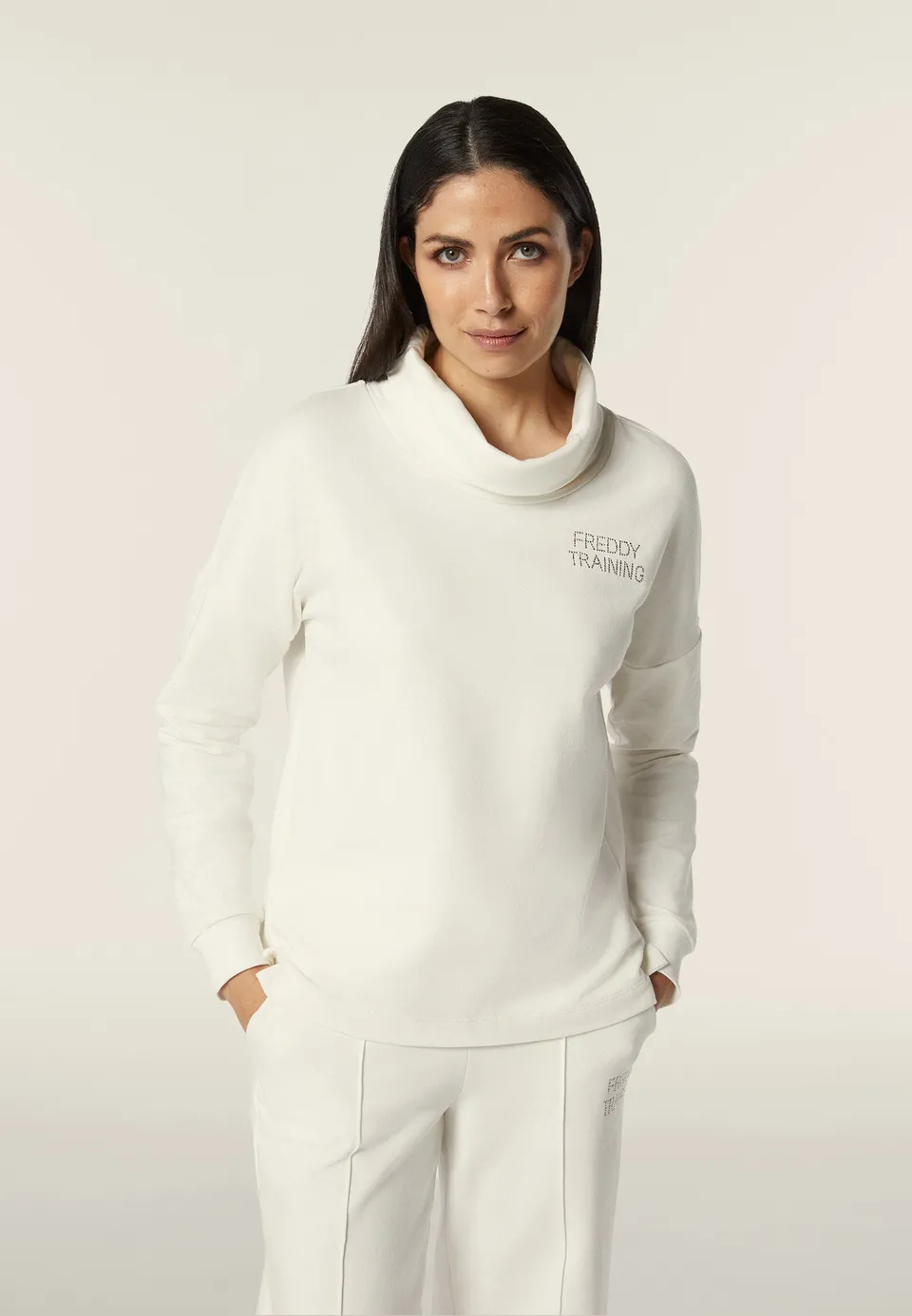freddy-wr-up-felpa-donna-comfort-fit-collo-a-tubo image 1