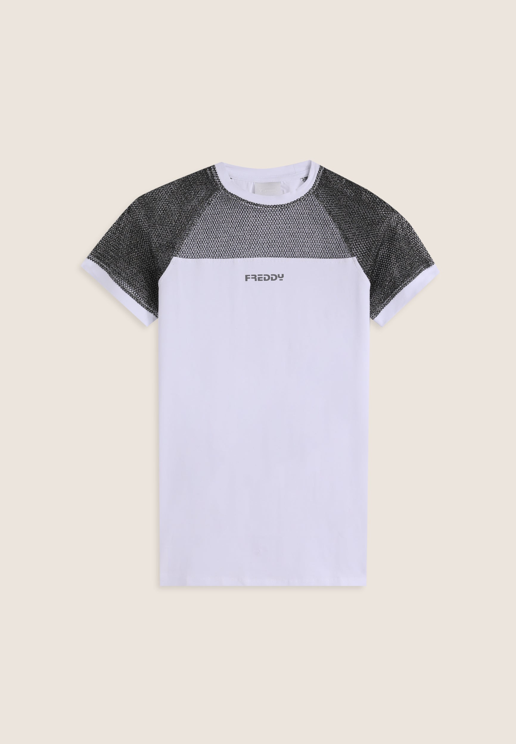 freddy-wr-up-vestitino-bambina-maxi-t-shirt-con-maniche-in-mesh-lurex image 4