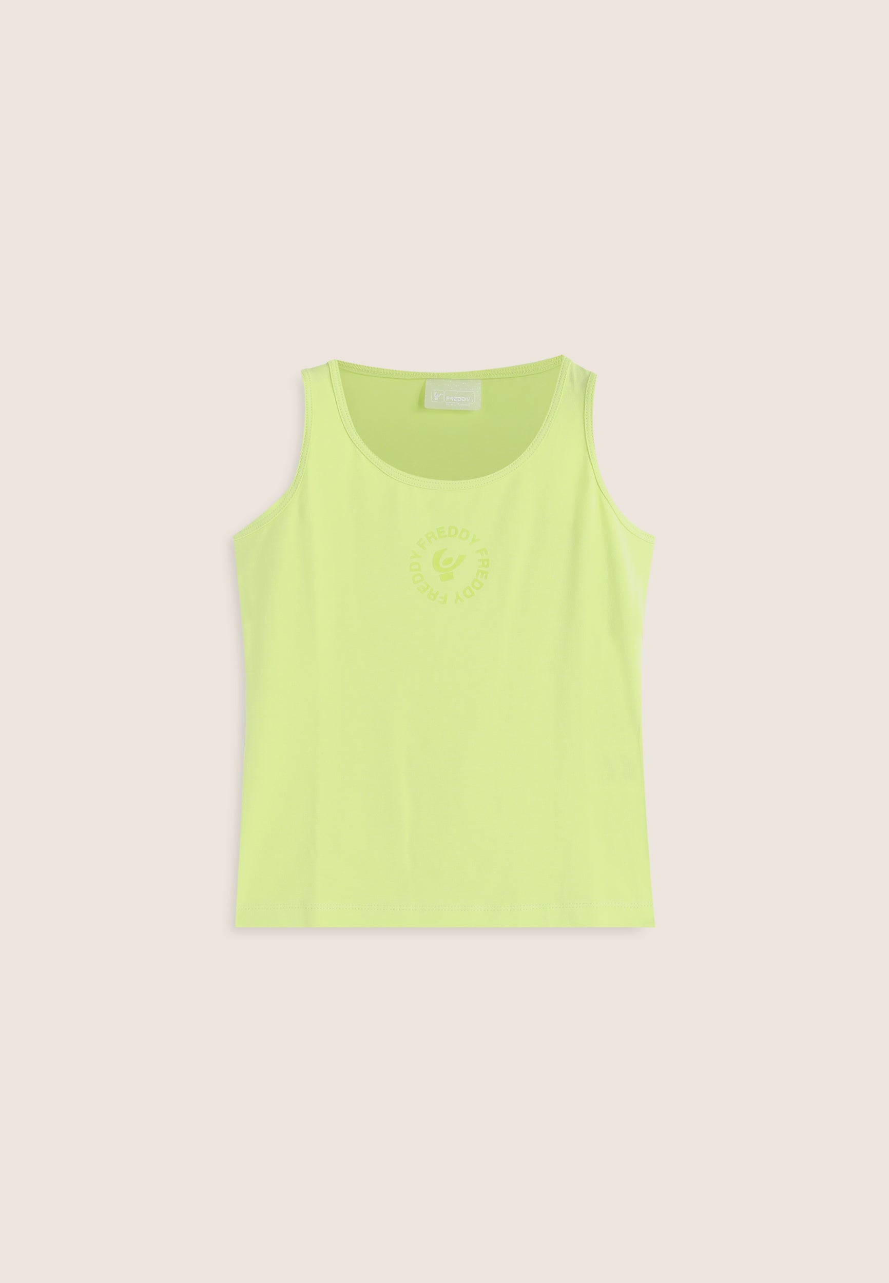 canotta-girocollo-freddy-con-logo-top-sportivo-donna-regular-fit-in-cotone-elast image 4