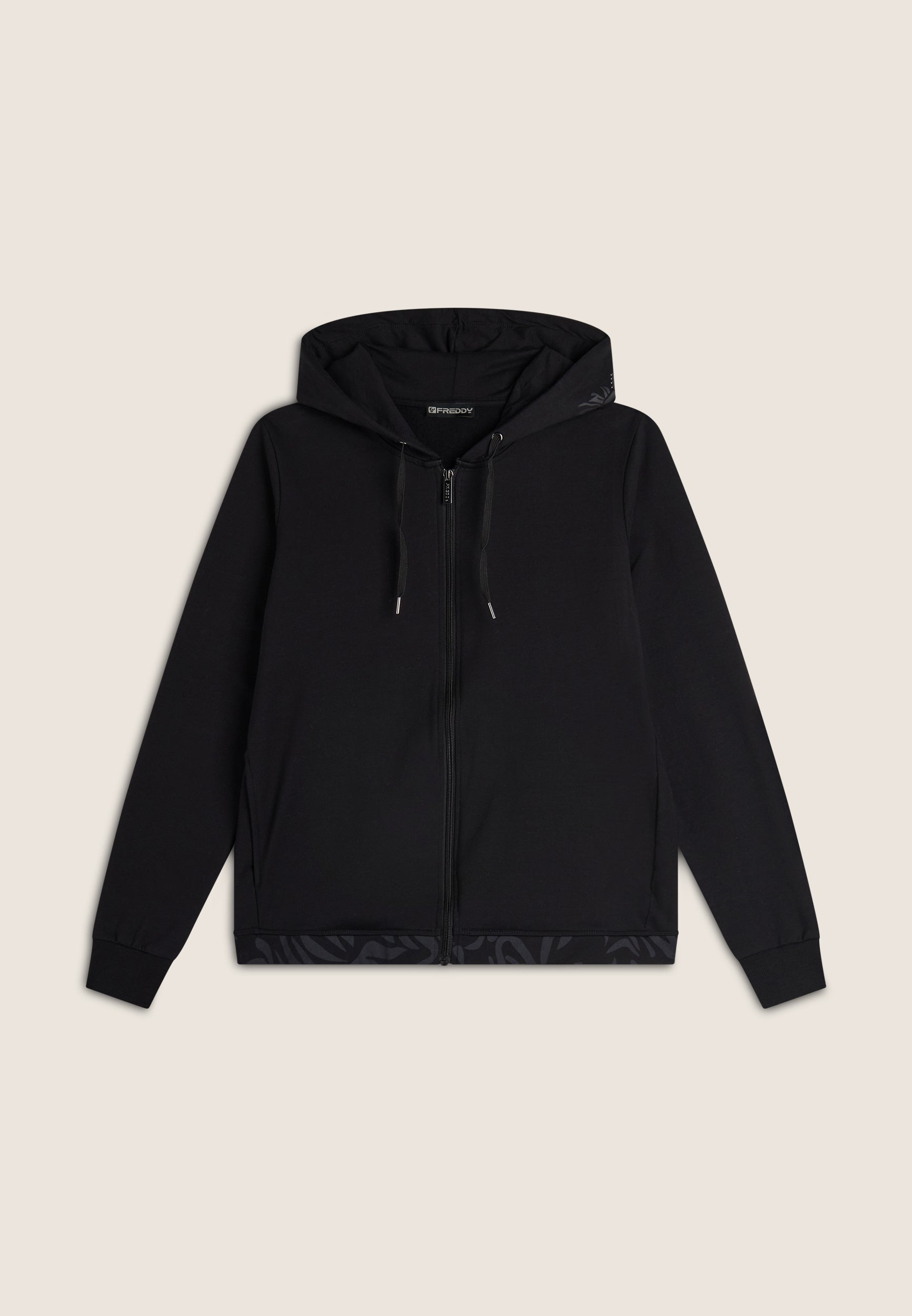 freddy-felpa-comfort-fit-con-zip-e-cappuccio-decorato-da-stampa-floreale image 5