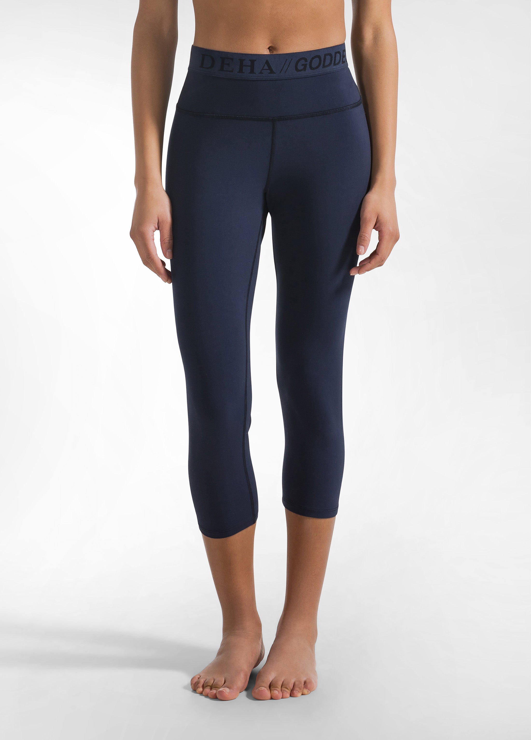 deha-leggings-stretch-7-8-blu-tinta-unita-activewear image 2