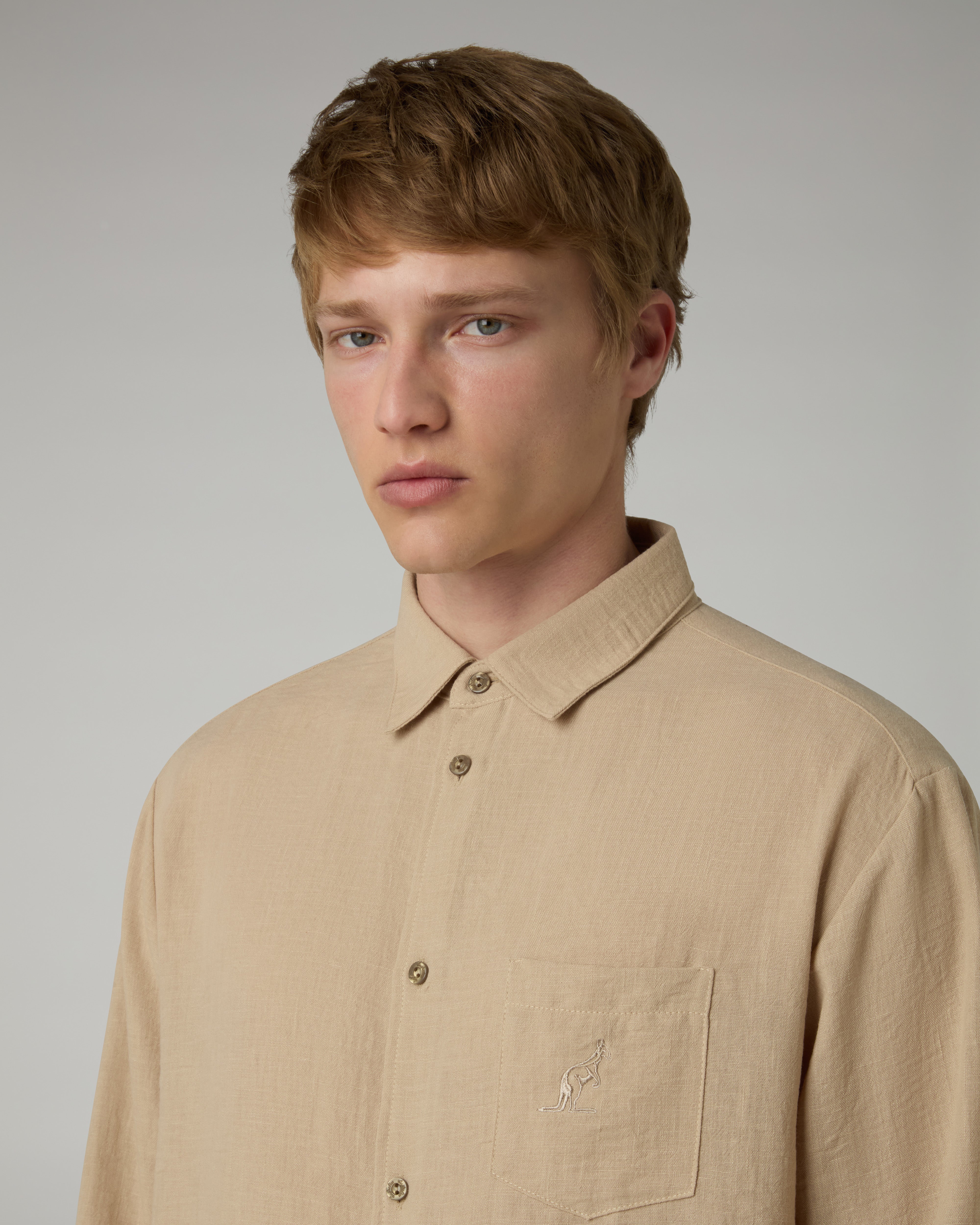 australian-doric-camicia-manica-lunga-canvas-kaki image 4