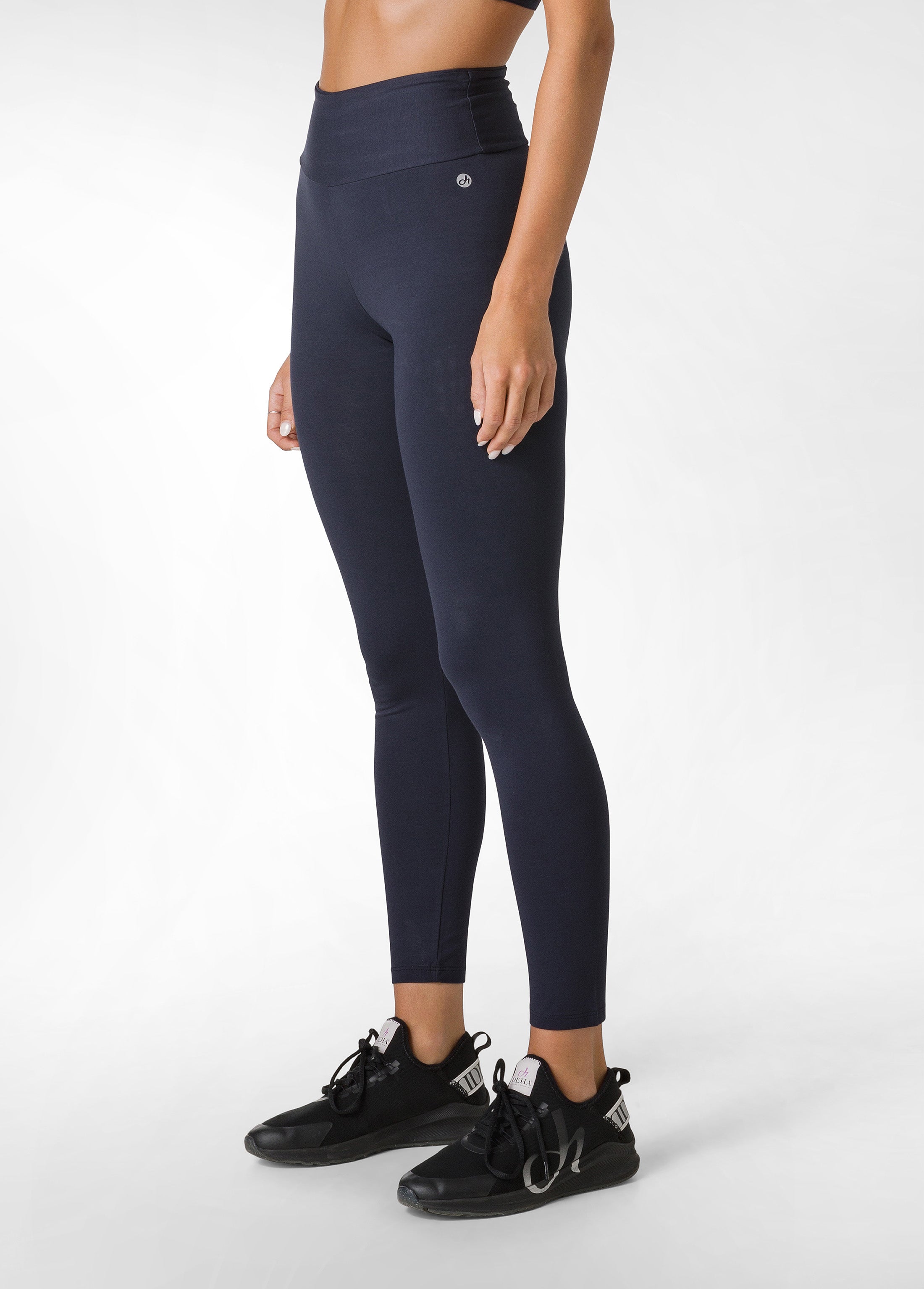 deha-d42036-leggings-vita-alta-tinta-unita-blu image 2