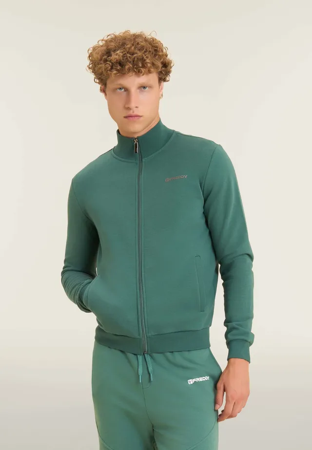 freddy-felpa-uomo-full-zip-collo-alto-in-cotone image 1