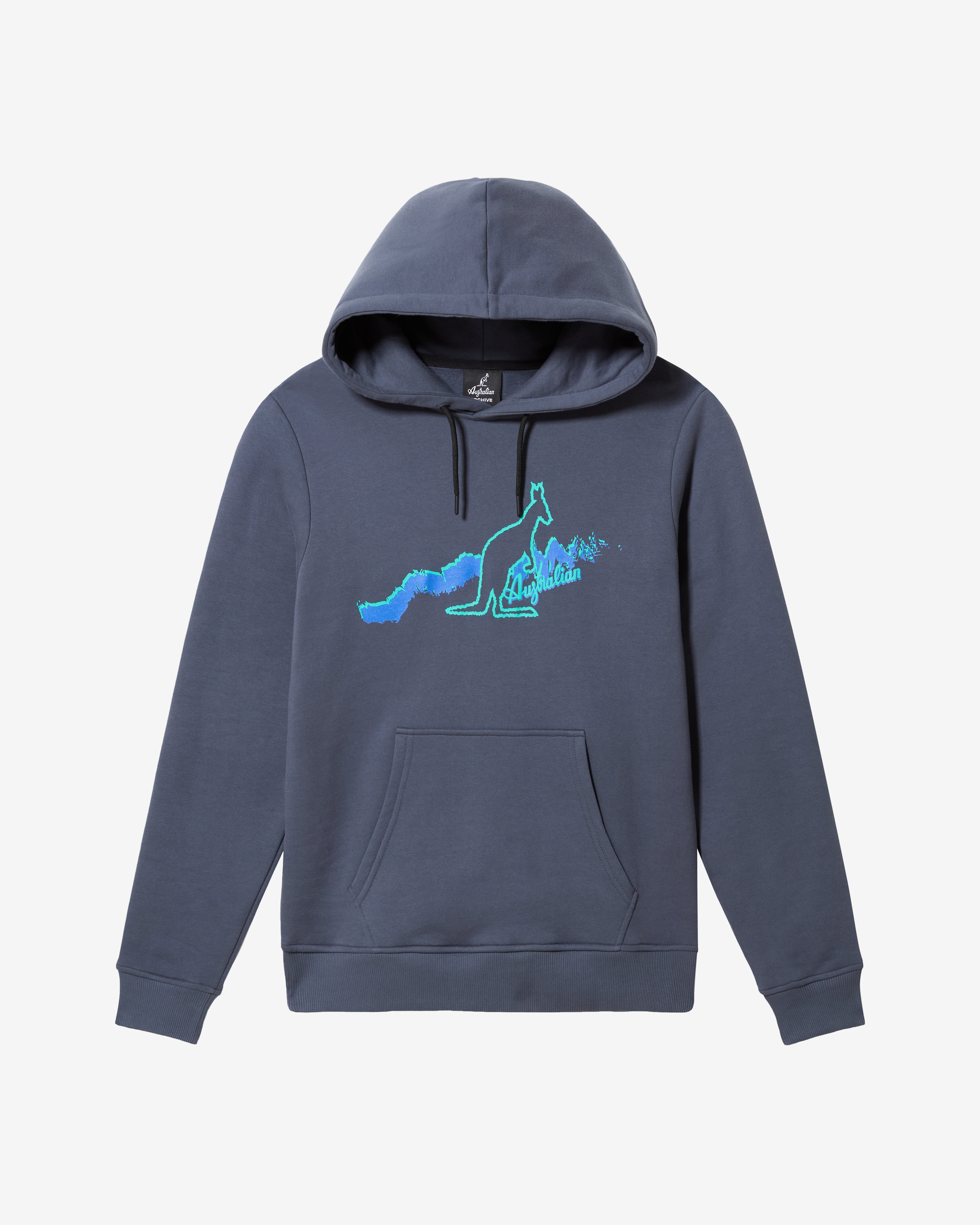 australian-road-hoodie-archive-grigio-titanio-felpa-con-cappuccio image 6