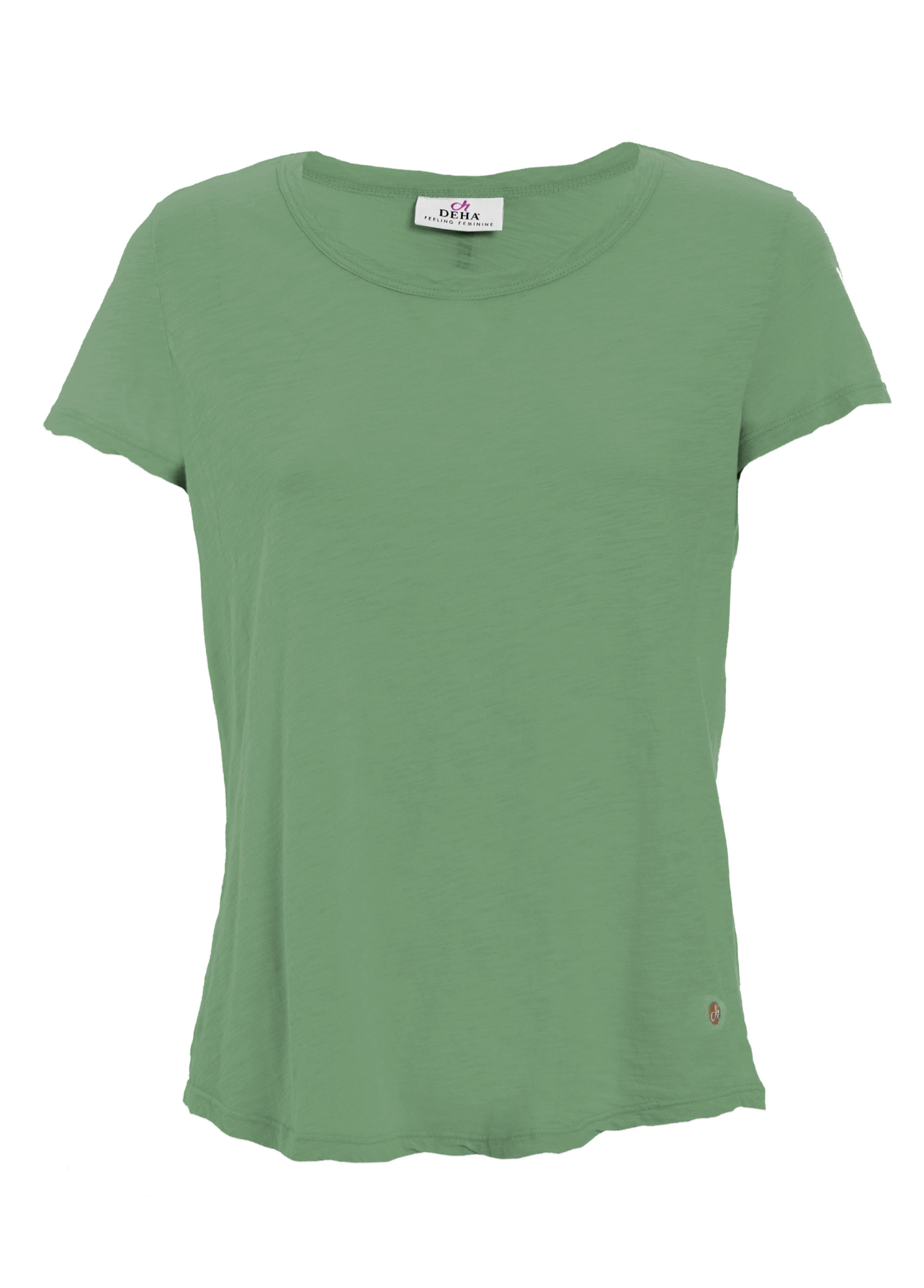 deha-t-shirt-girocollo-in-jersey-fiammato-verde image 1