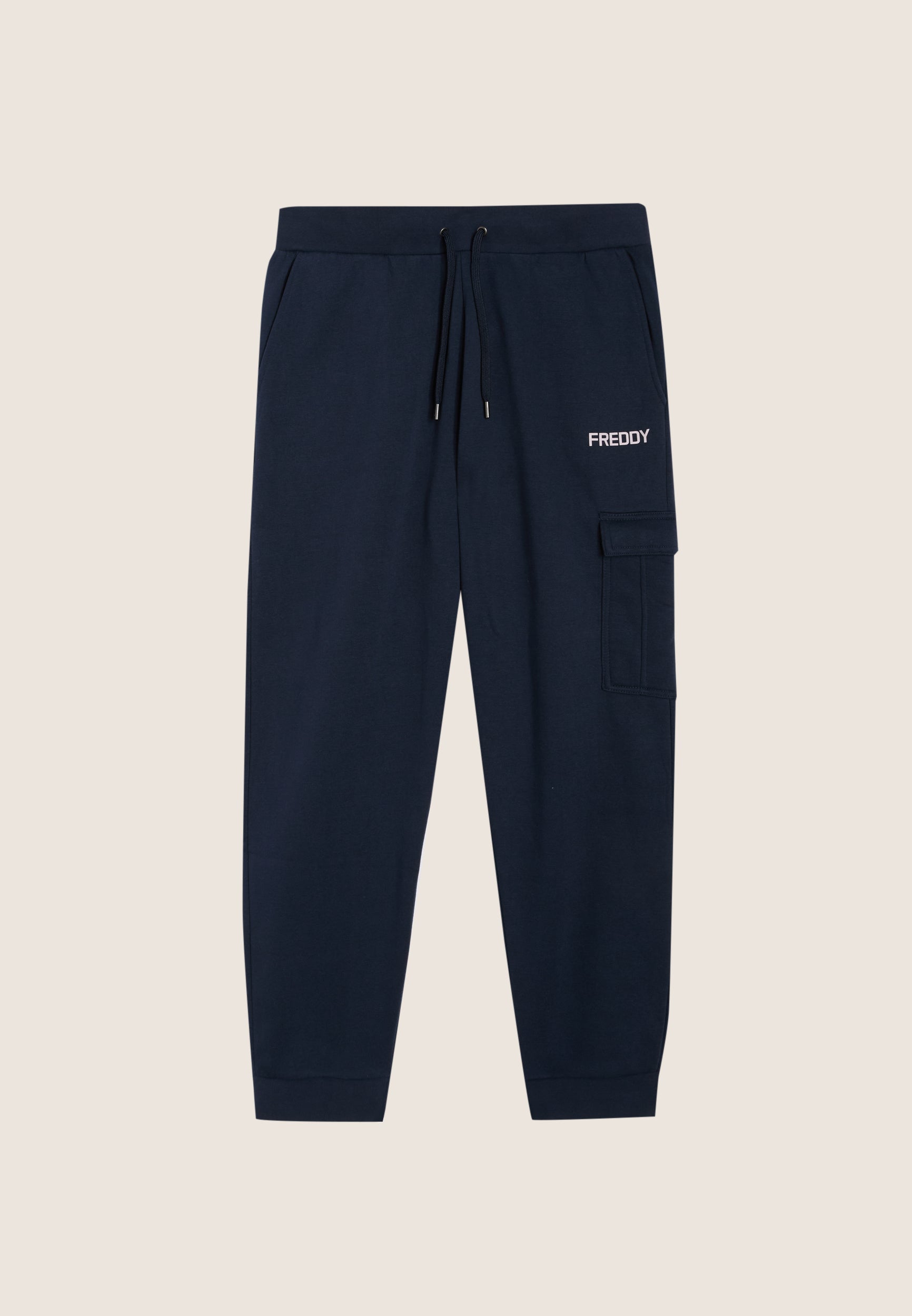 freddy-pantaloni-cargo-felpa-cotone-con-tasca-applicata image 8