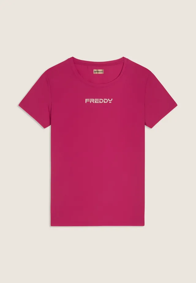freddy-t-shirt-regular-in-tessuto-tecnico-leggero-oro-rosa image 1