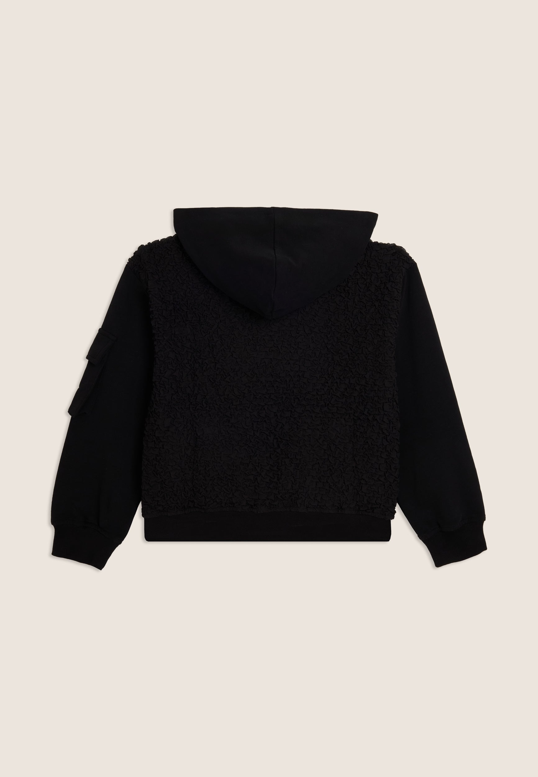 freddy-felpa-junior-in-teddy-con-cappuccio-zip-e-dettagli-dorati image 2