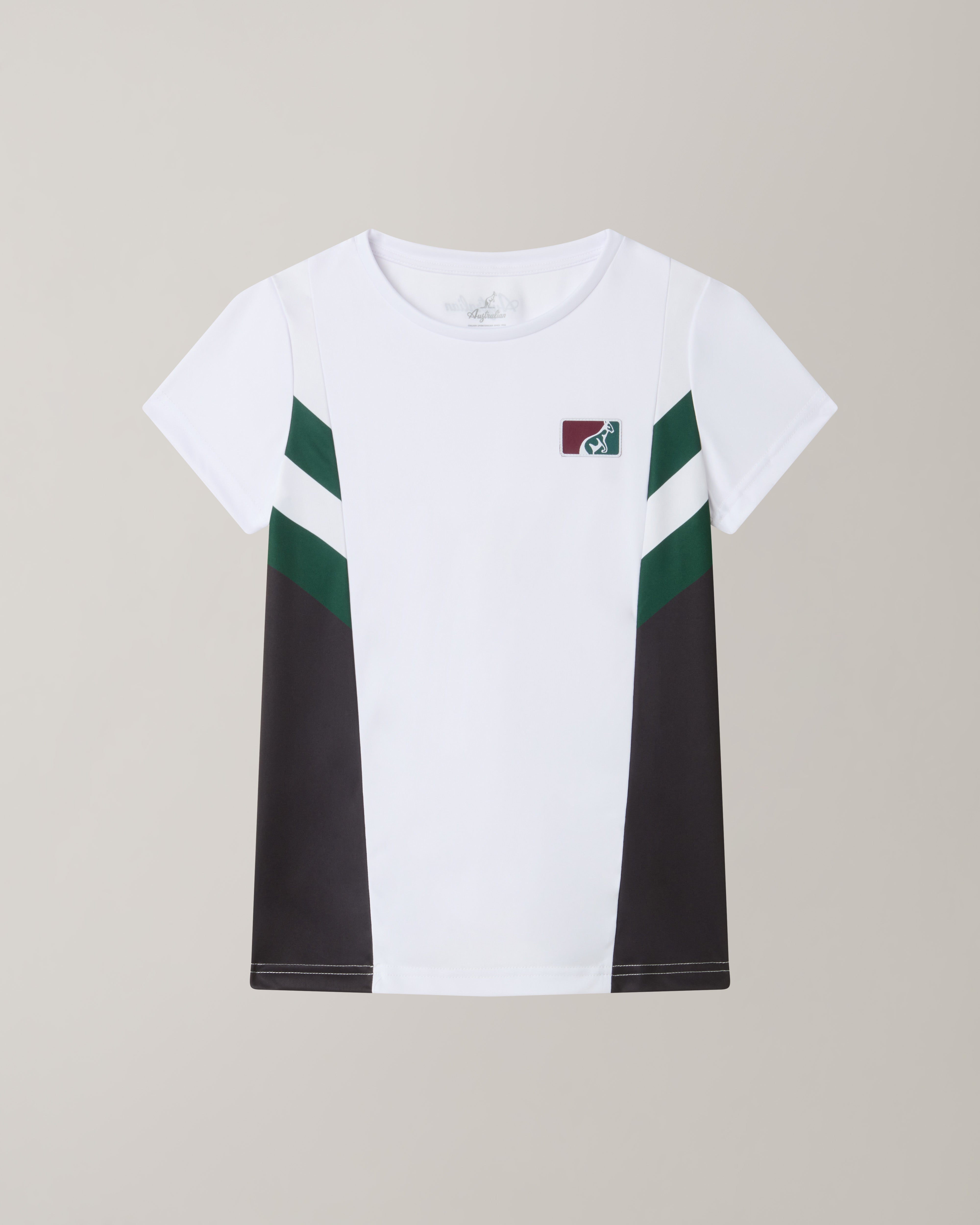 australian-classic-t-shirt-bianca-ace-traspirante-con-patch image 1