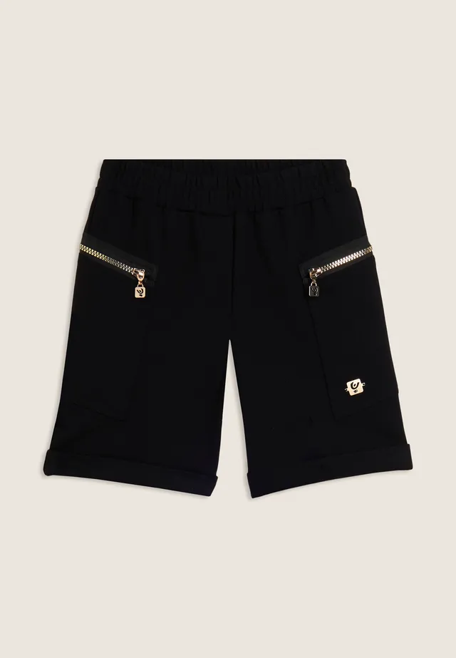 shorts-junior-freddy-con-zip-dorate-e-risvolto-mezza-coscia image 1