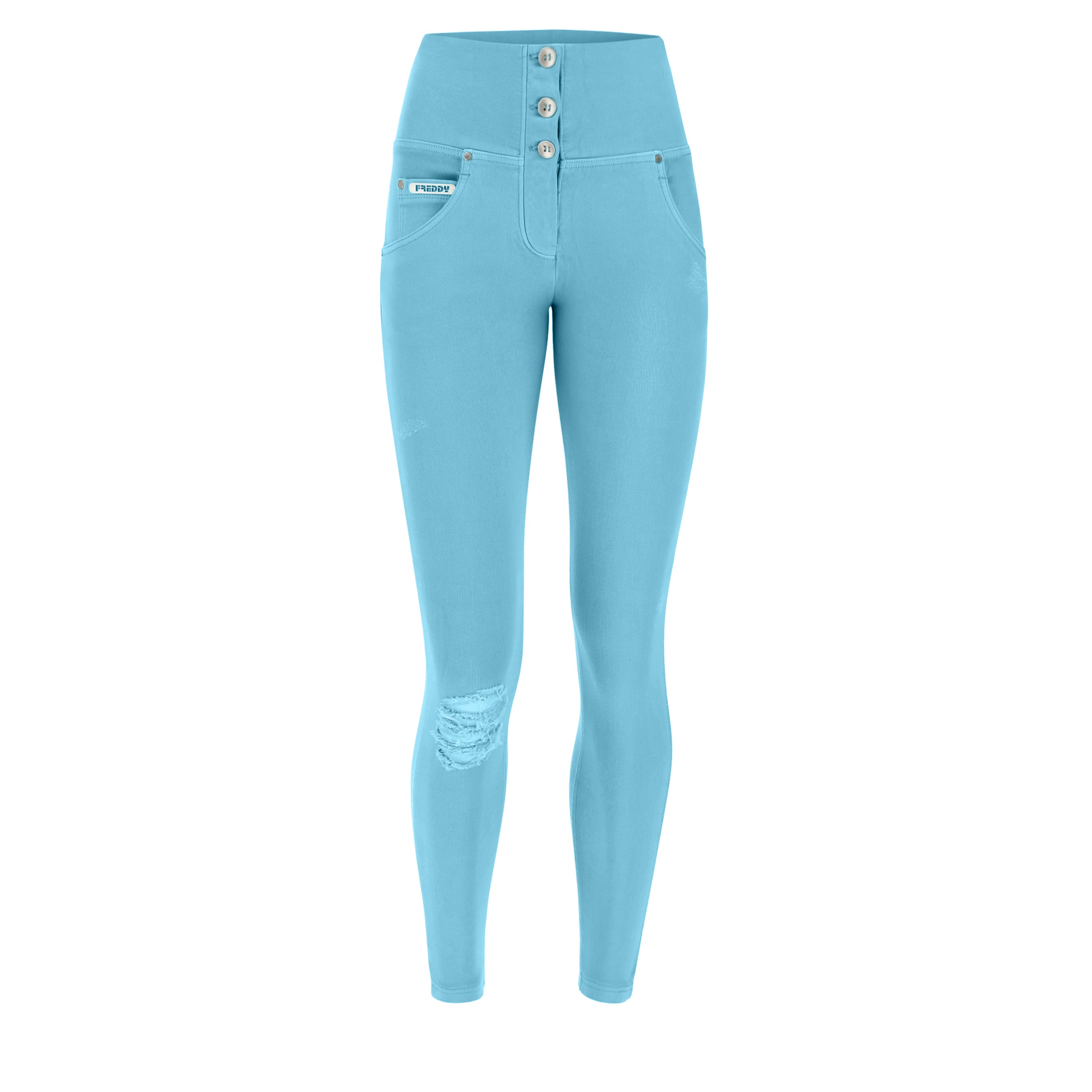 freddy-pantaloni-push-up-wr-up-7-8-vita-alta-con-bottoni-effetto-strappi image 4