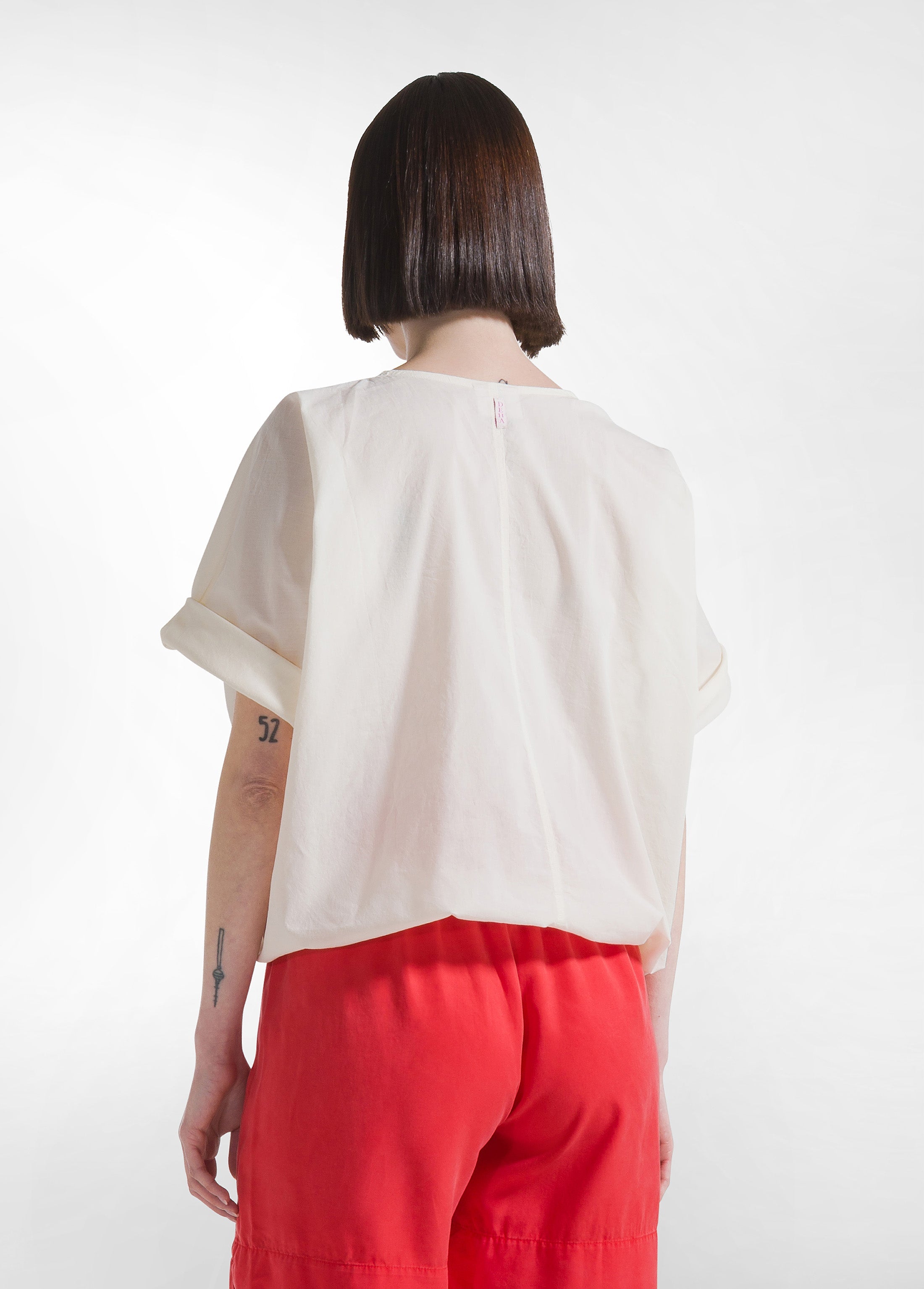 deha-blusa-in-mussola-di-cotone-leggera-bianco image 2