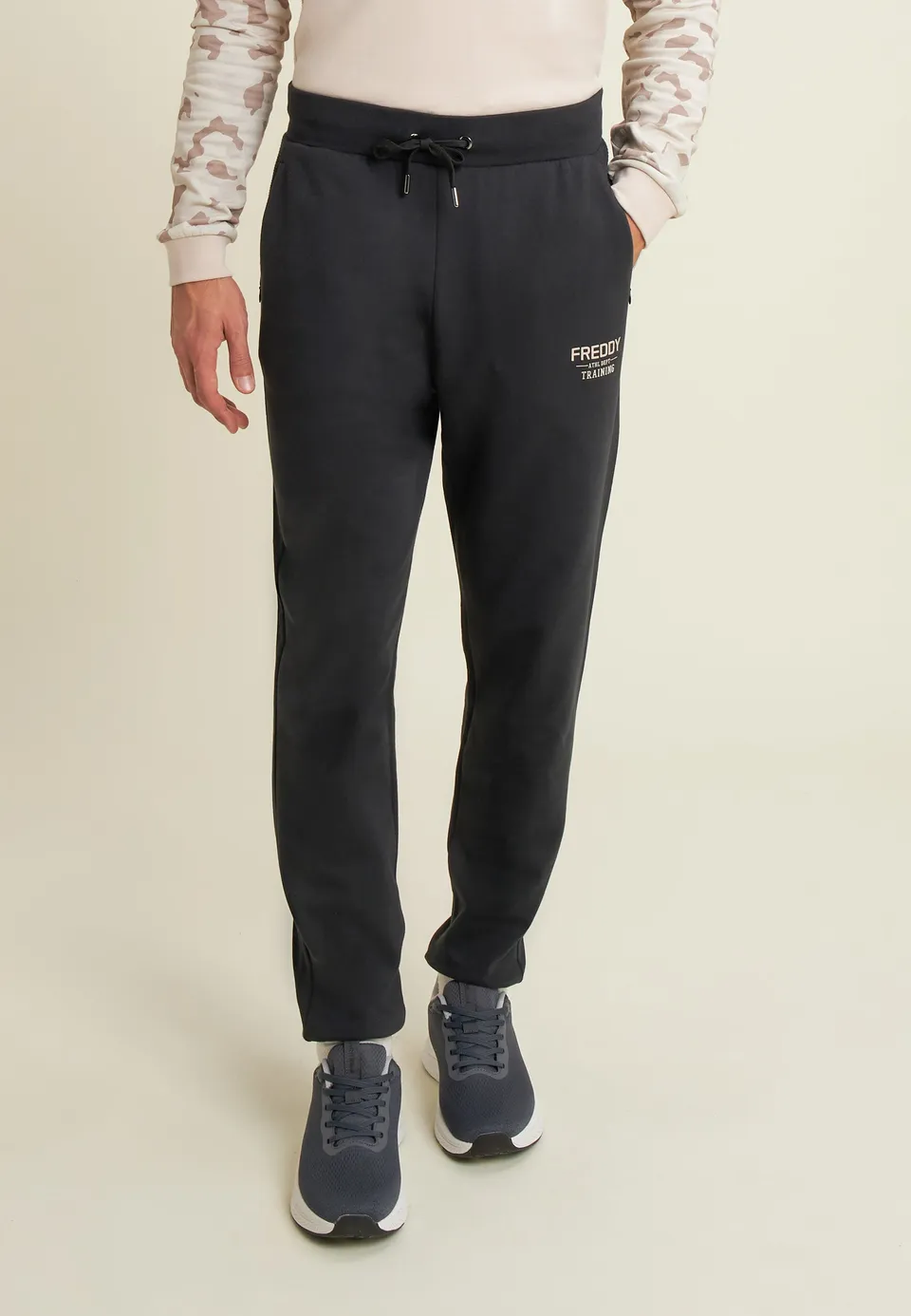 freddy-pantaloni-joggers-uomo-felpa-cotone-con-polsino image 1