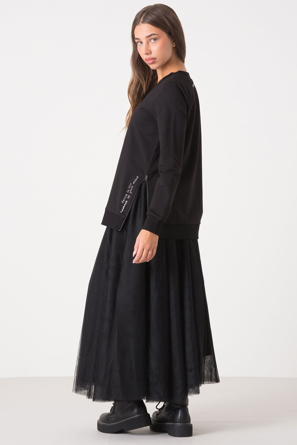 dimensione-danza-maxi-maglia-scollo-a-v-con-spacco-laterale-donna image 8