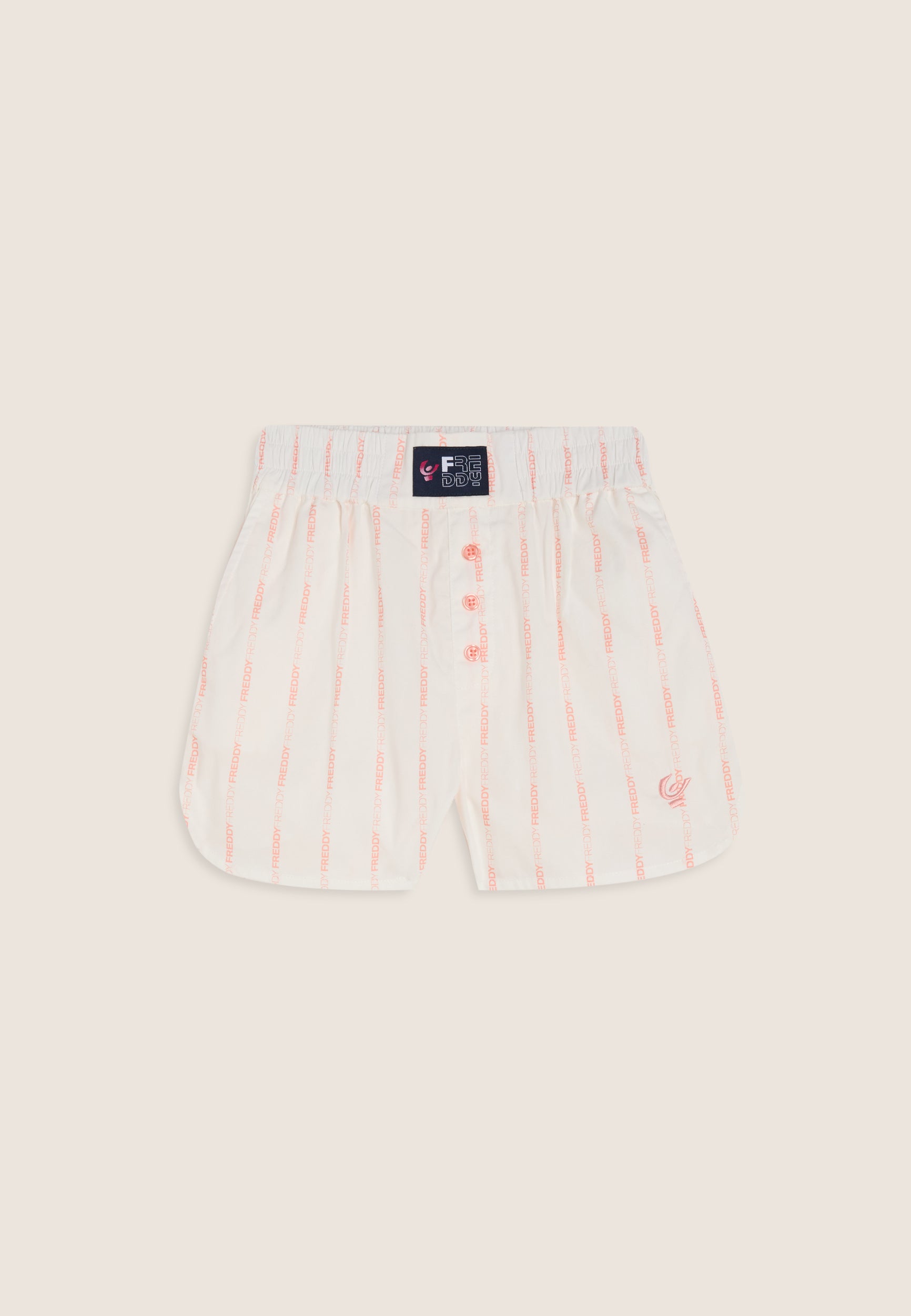 freddy-pantaloncini-bambina-in-cotone-con-righe-logate-freddy image 1