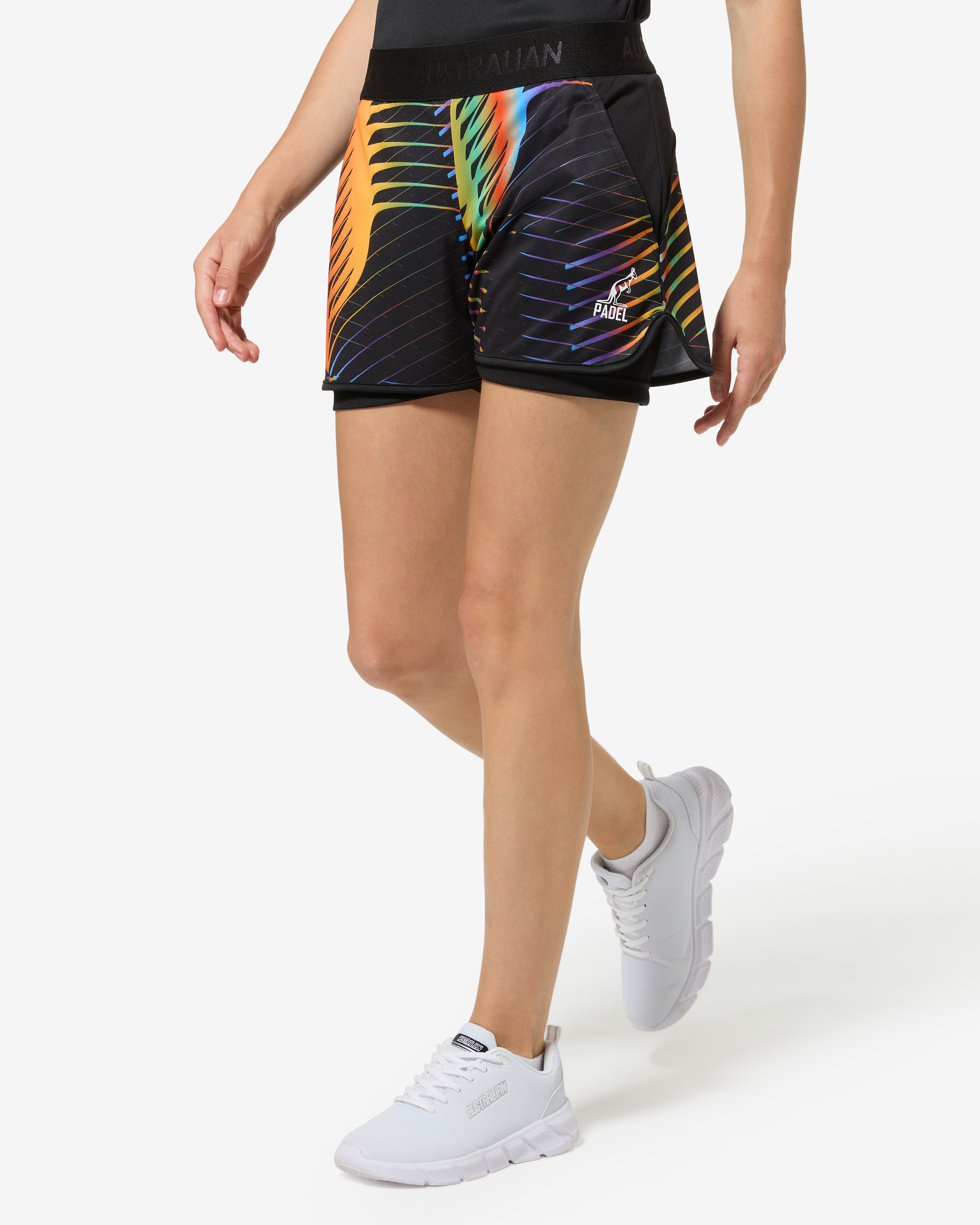 australian-chaos-short-nero-padel-tessuto-ace-traspirante image 1