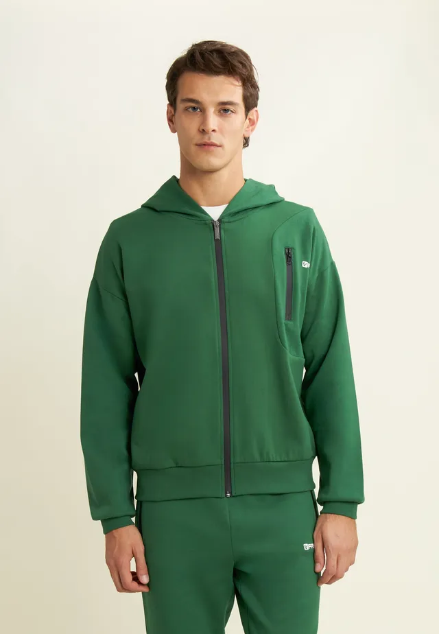 freddy-felpa-uomo-full-zip-con-cappuccio-jersey-e-tasca-zip image 1