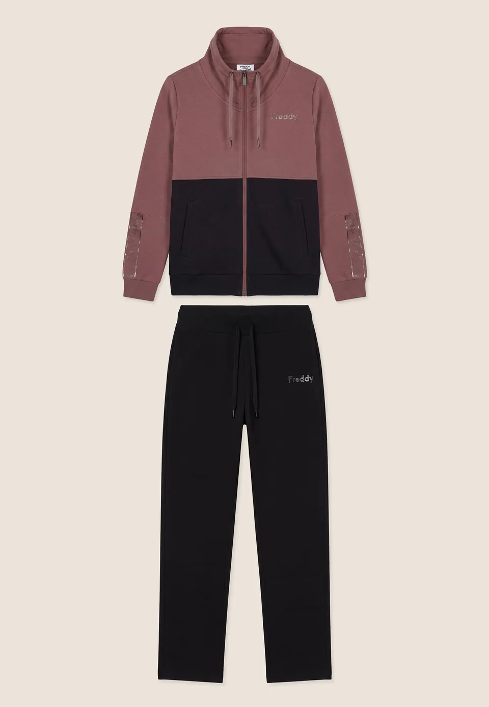 freddy-tuta-sportiva-donna-colour-block-con-zip-e-collo-alto image 1