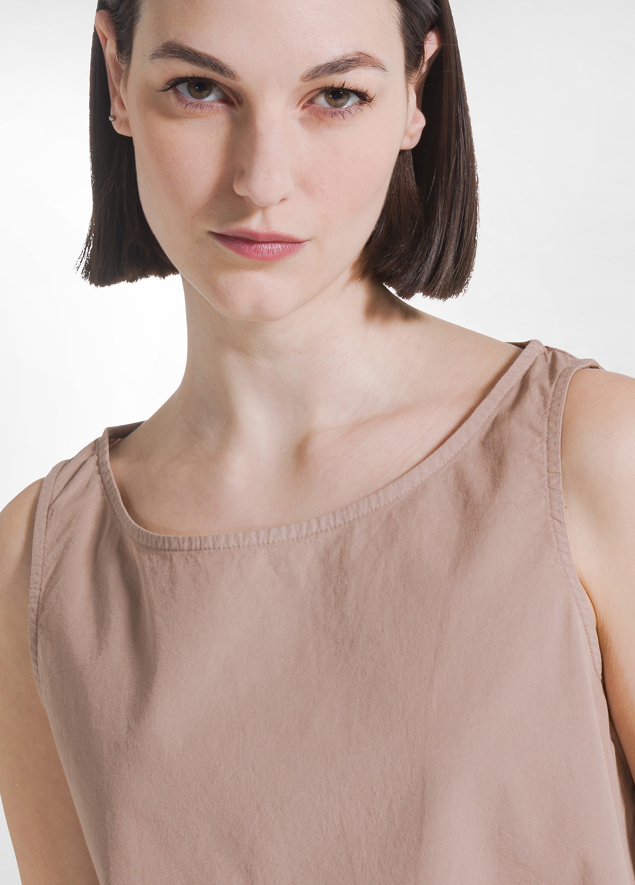 deha-top-in-popline-elasticizzato-marrone image 3