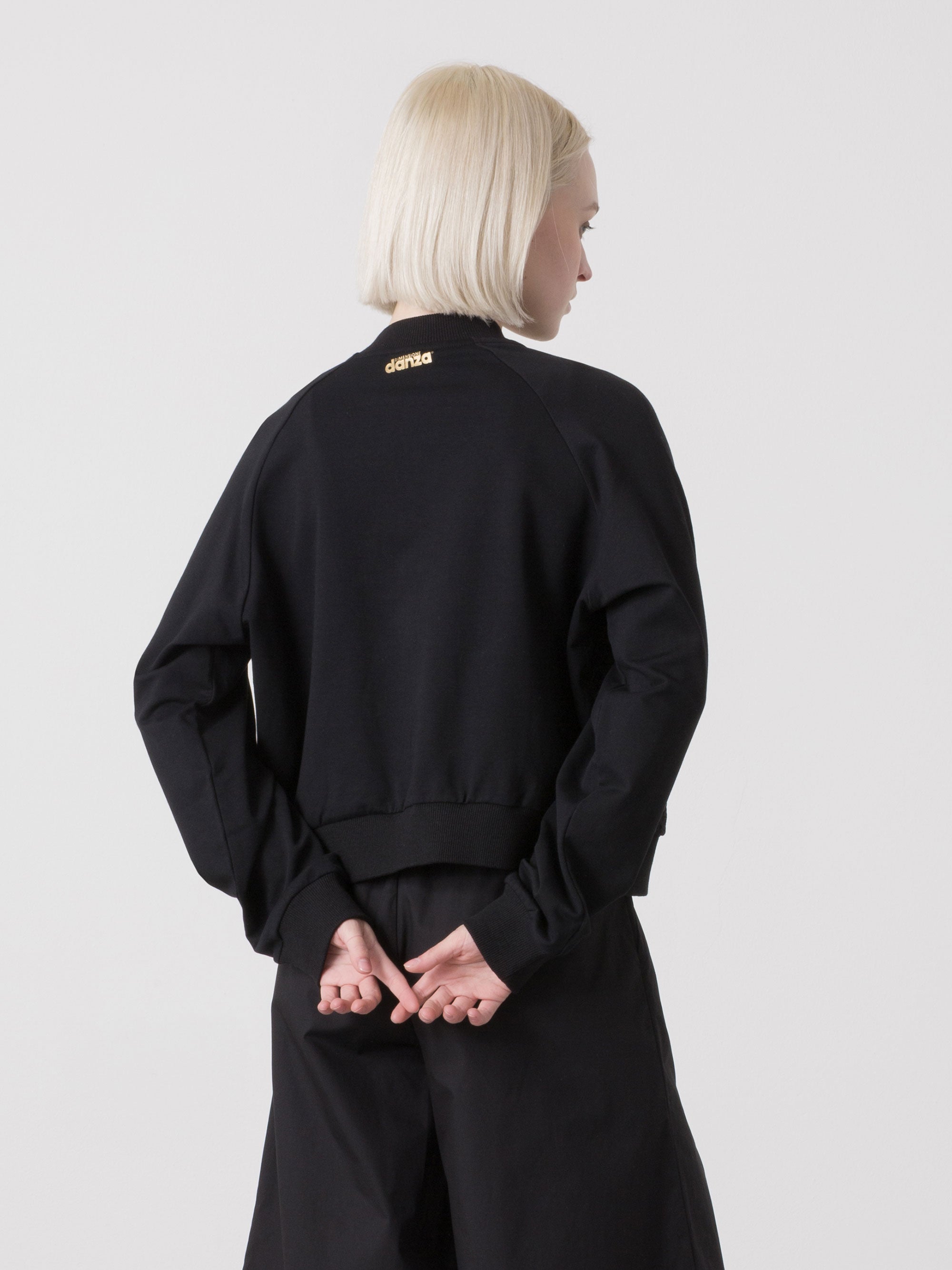 dimensione-danza-bomber-donna-full-zip-in-felpa-stretch-con-inserto-macram image 8
