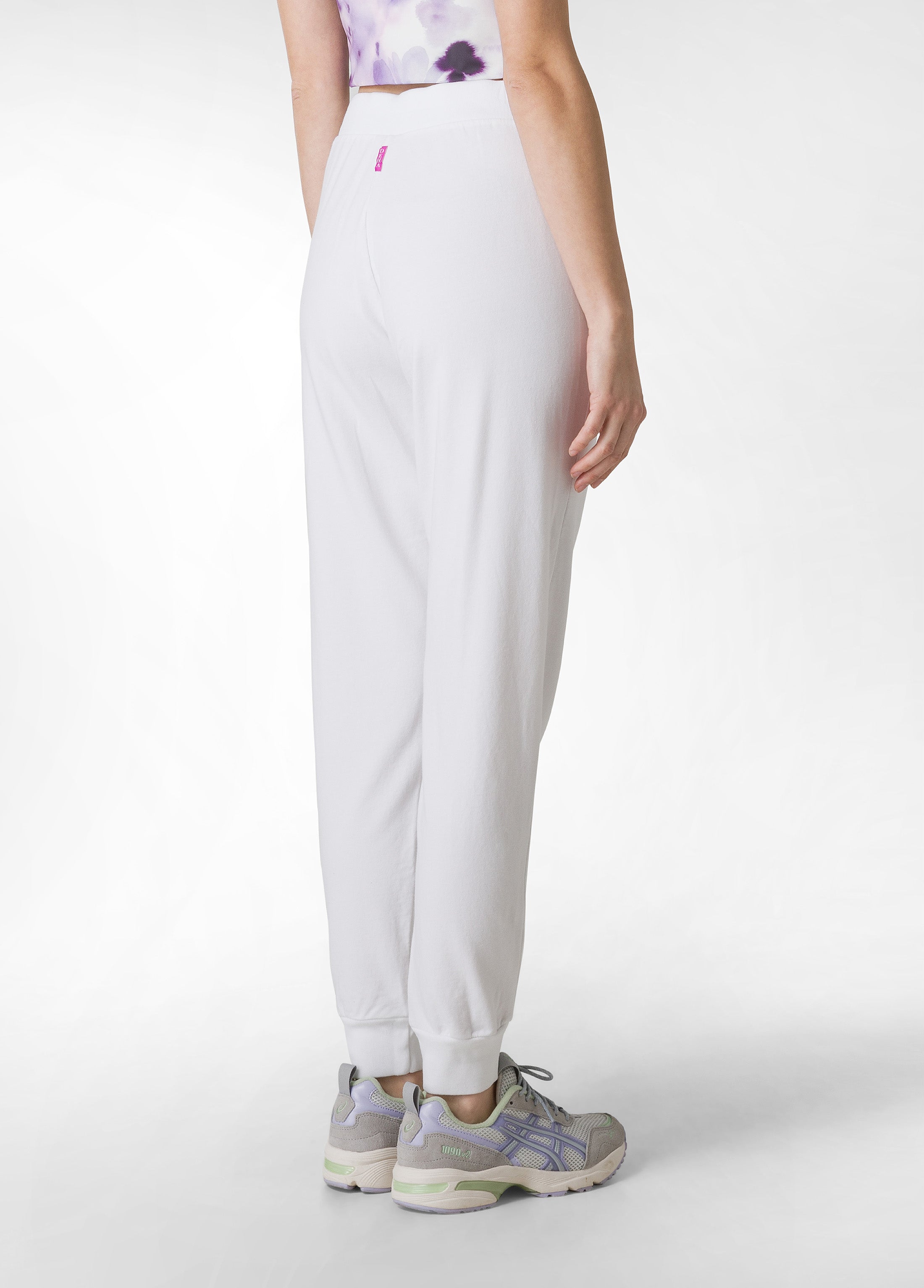 deha-pantalone-jogger-leggero-con-polsino-bianco-leisurewear image 3