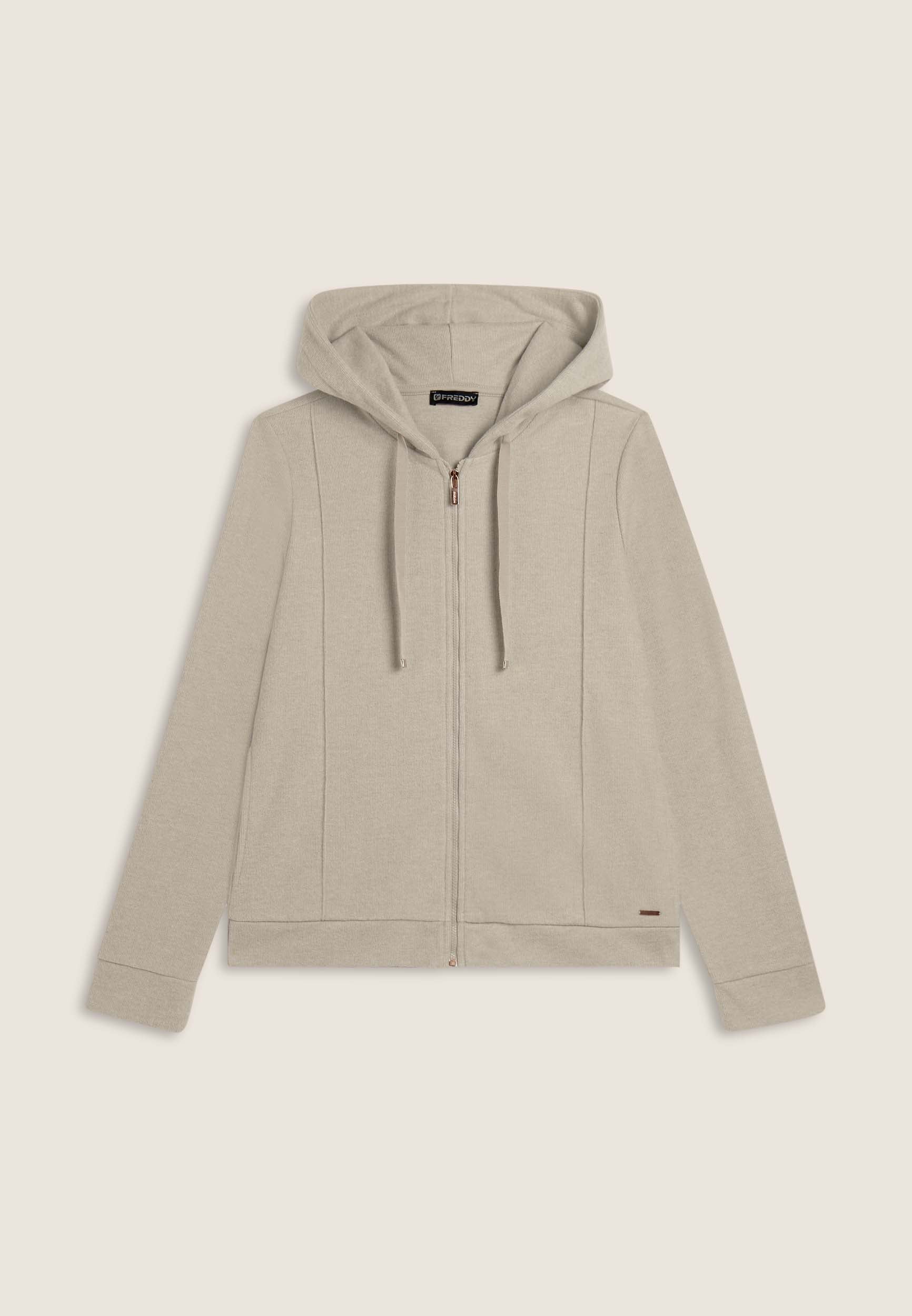 freddy-wr-up-felpa-donna-con-cappuccio-e-zip-effetto-tricot image 6