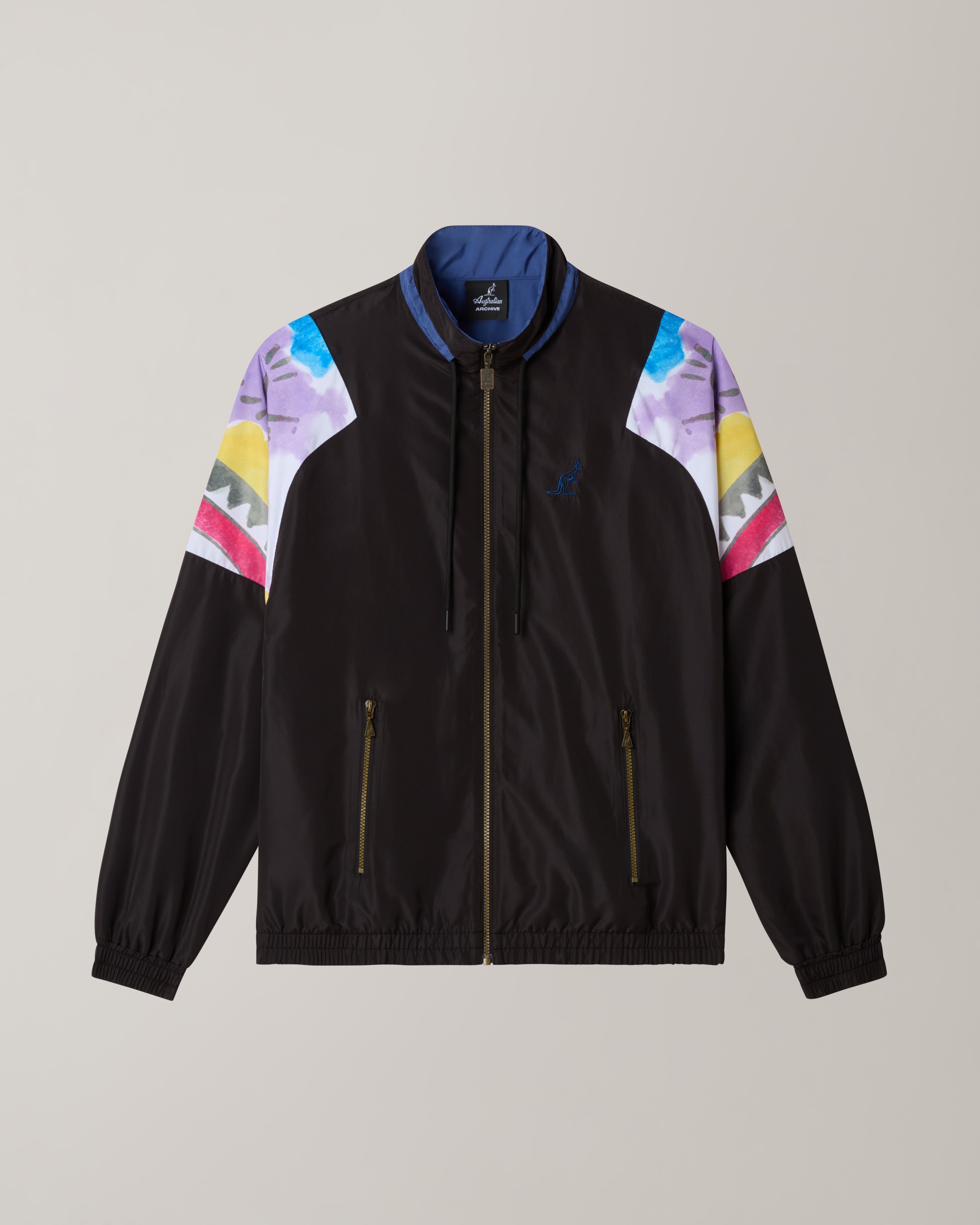 australian-native-old-track-jacket-giacca-tuta-nero-full-zip image 6