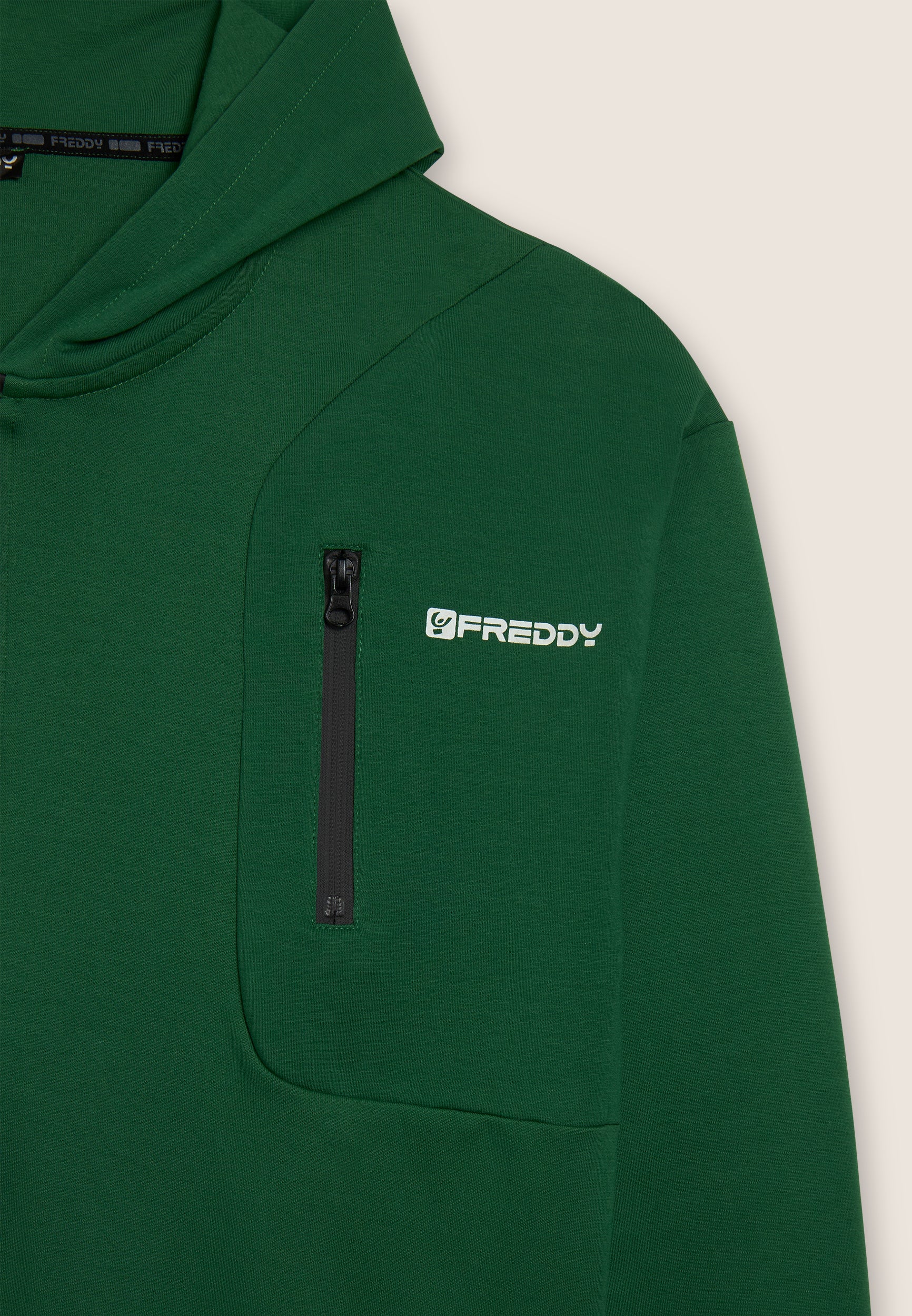 freddy-felpa-uomo-full-zip-con-cappuccio-jersey-e-tasca-zip image 7