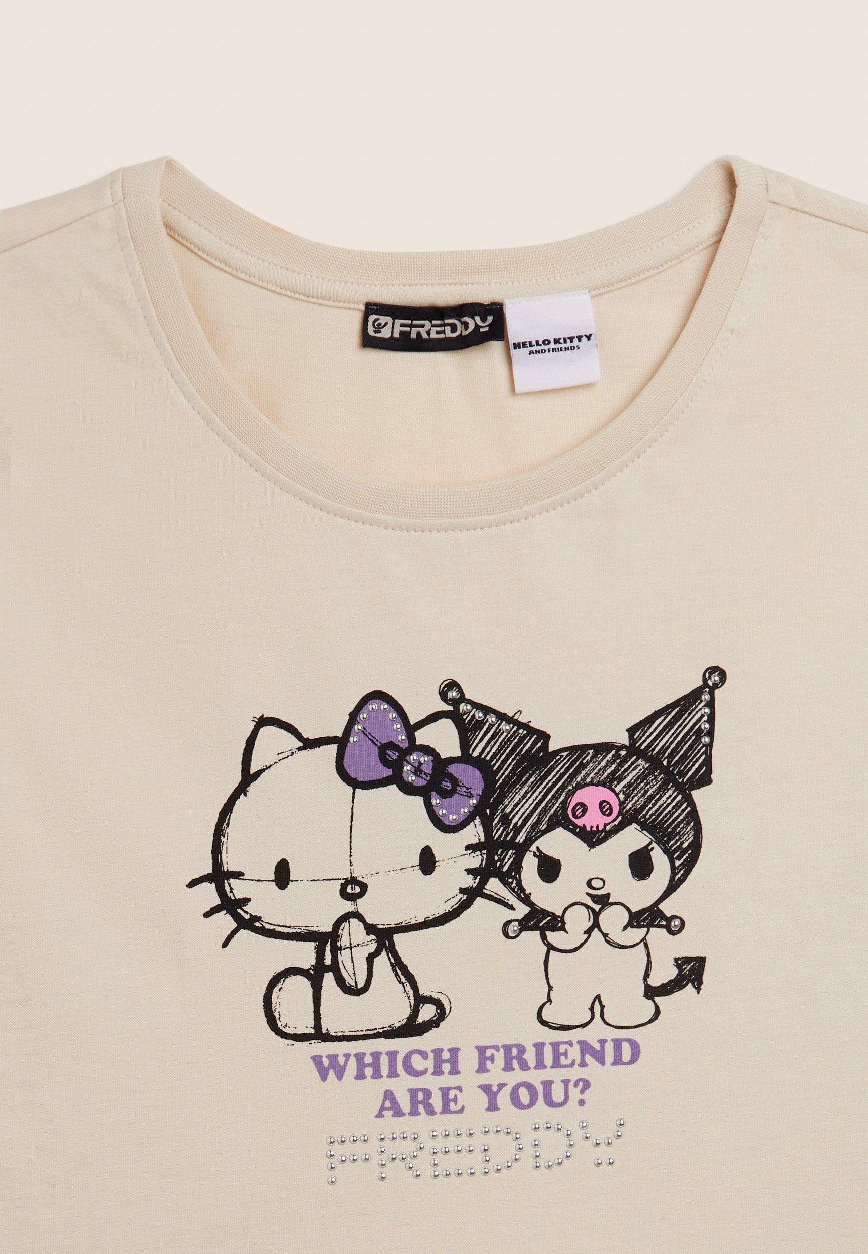freddy-t-shirt-hello-kitty-kuromi-stampa-frontale-in-cotone image 7