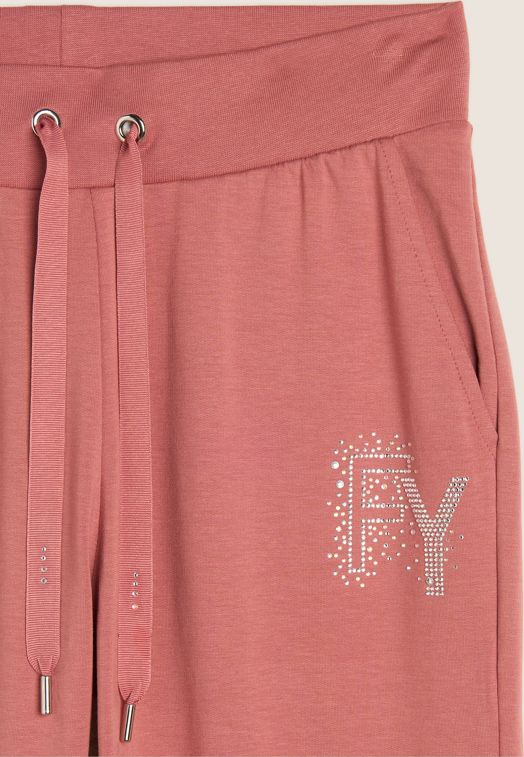 freddy-pantaloni-sportivi-con-polsini-in-costina-e-strass-fy image 6