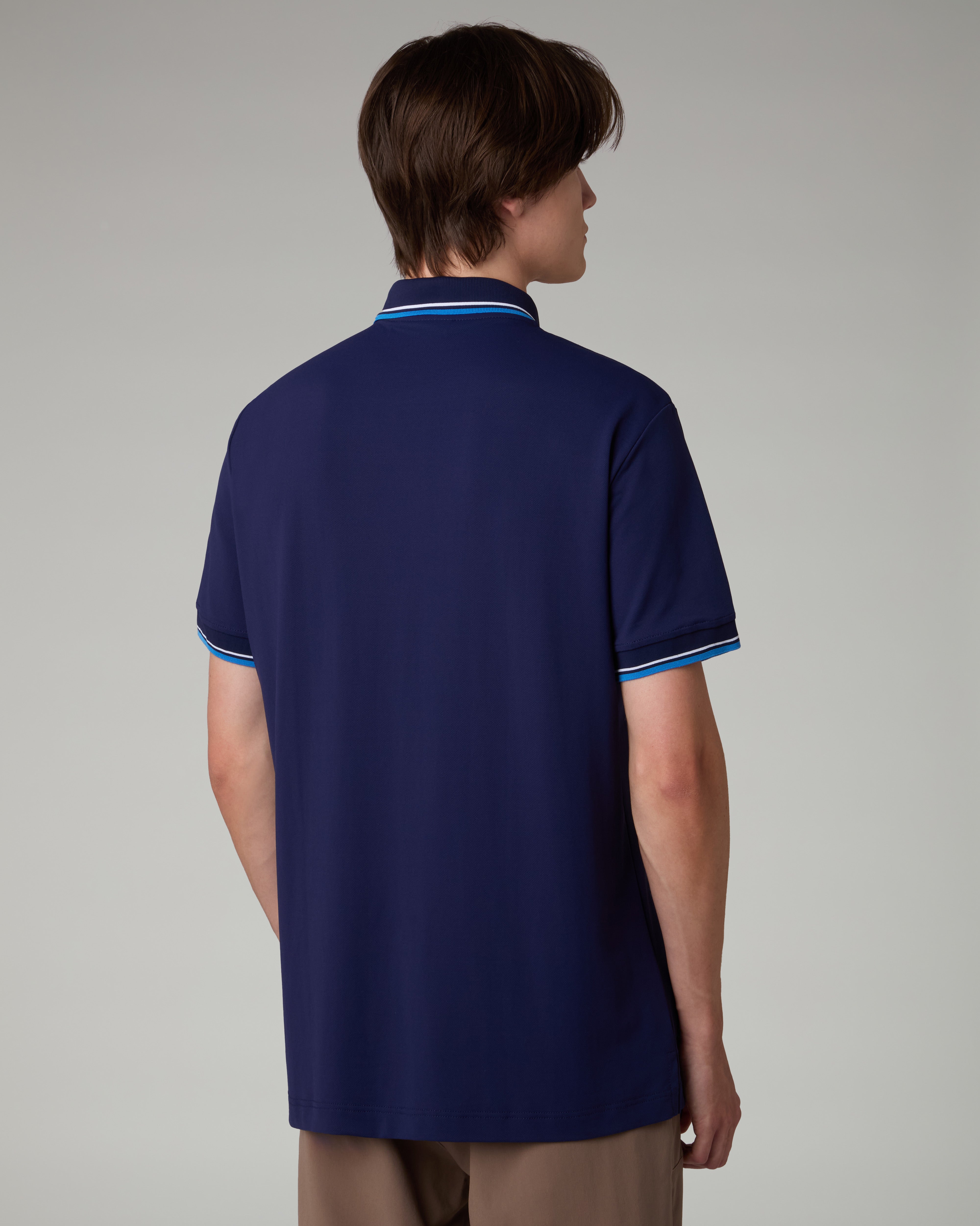australian-2-stripes-polo-shirt-league-blu-cosmo image 3
