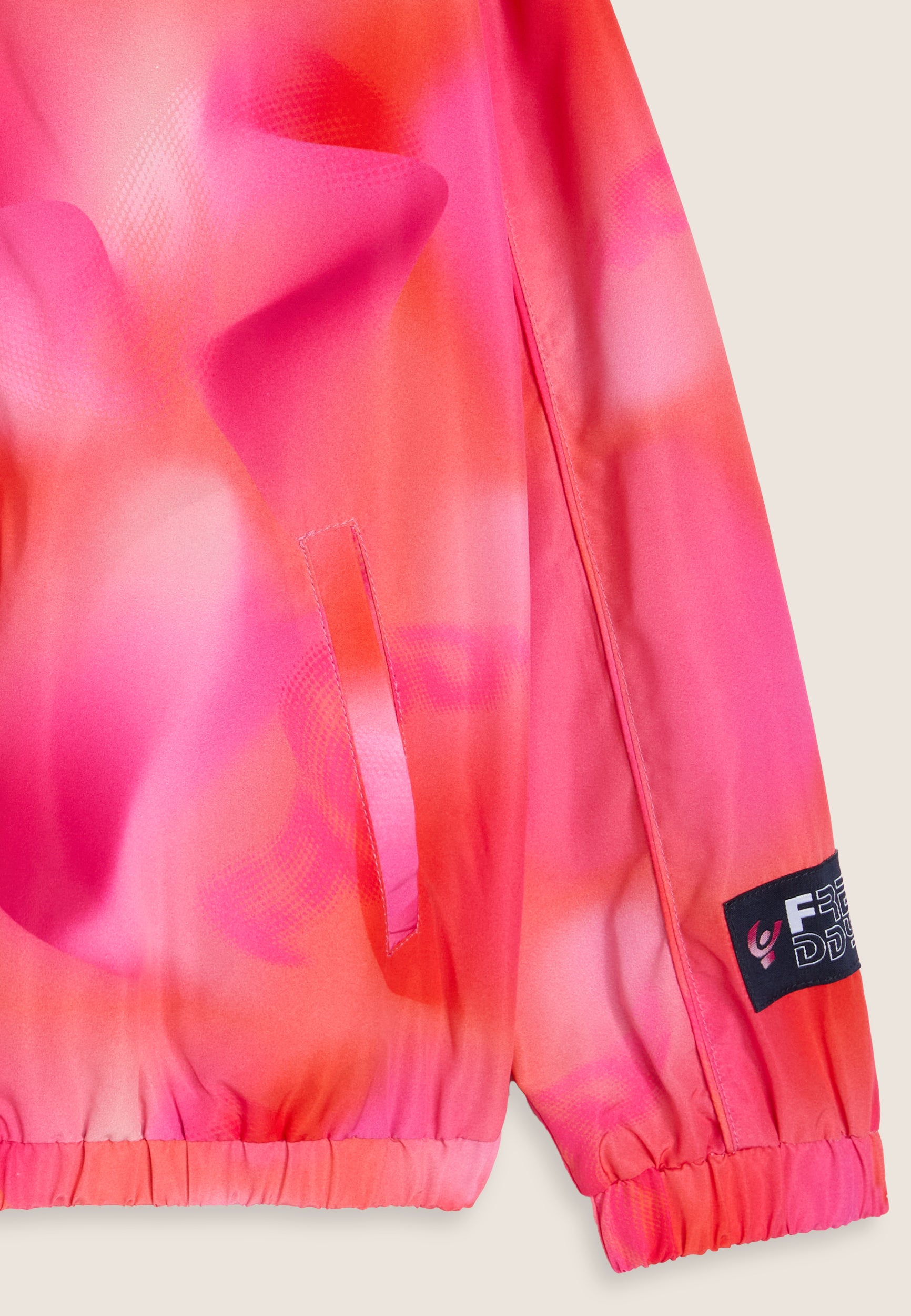 freddy-giacca-bambina-leggera-rosa-arancio-fantasia-sfumata-full-zip image 3