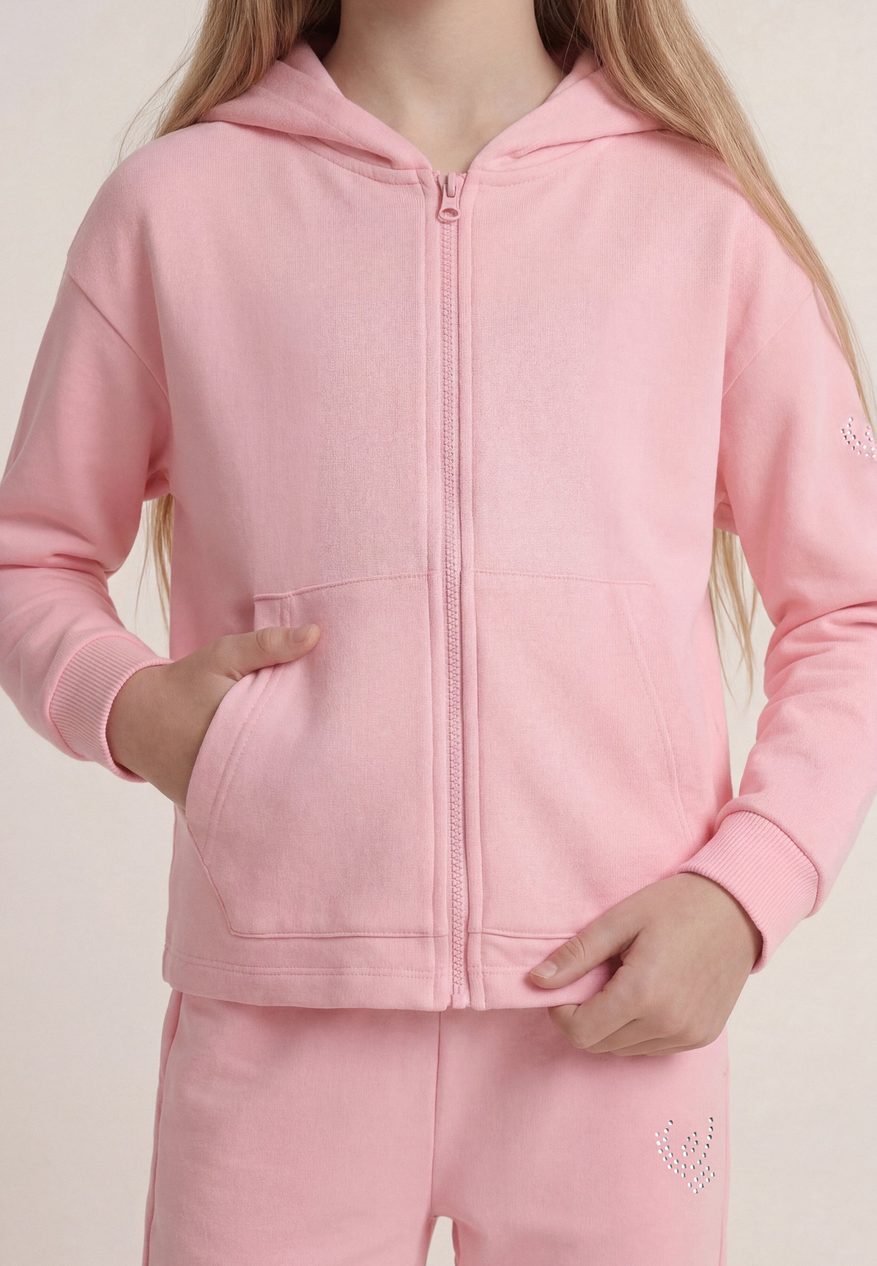 freddy-felpa-cropped-con-cappuccio-e-zip-da-bambina-e-ragazza image 4