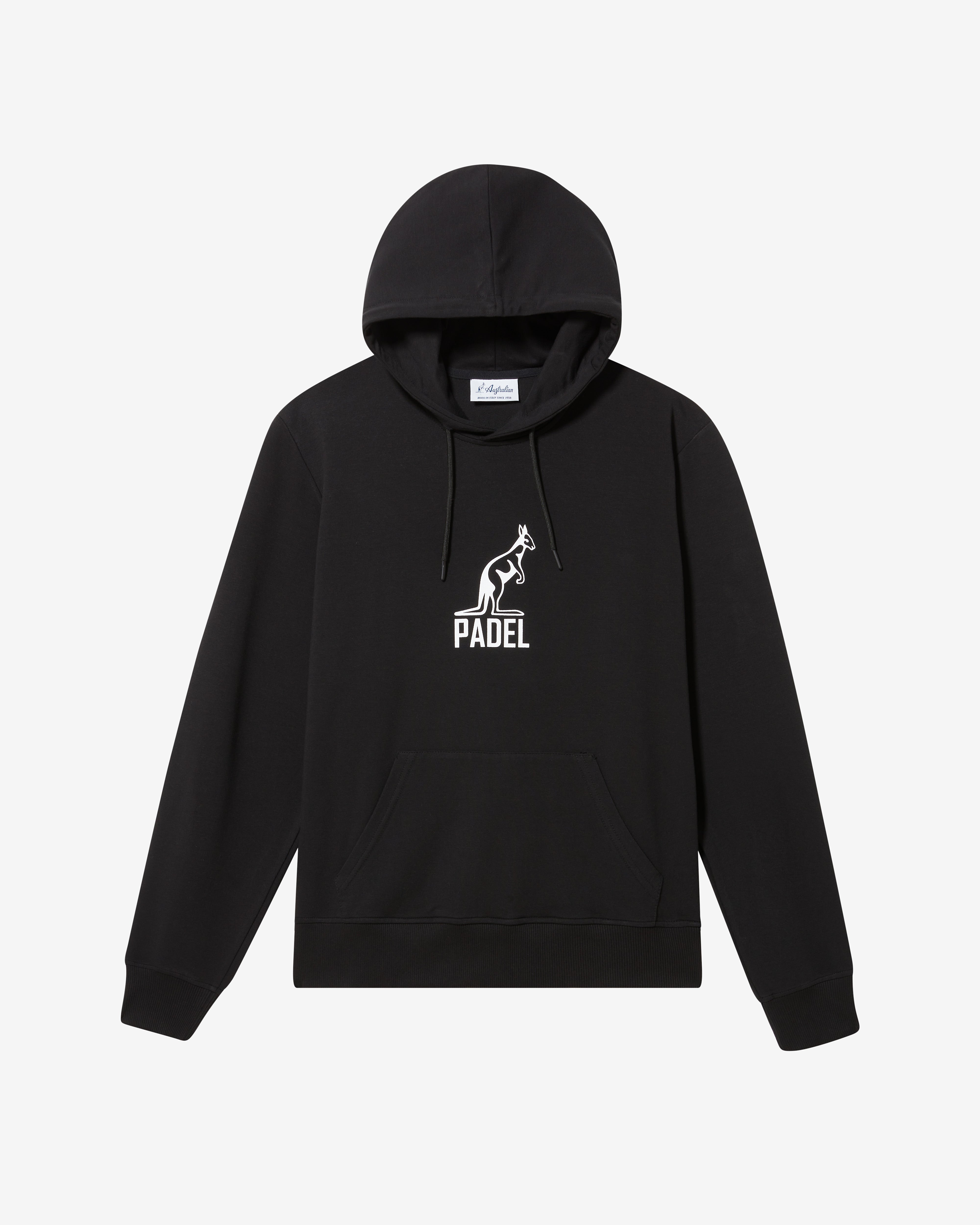 australian-padel-logo-hoodie-felpa-con-cappuccio-nera image 6