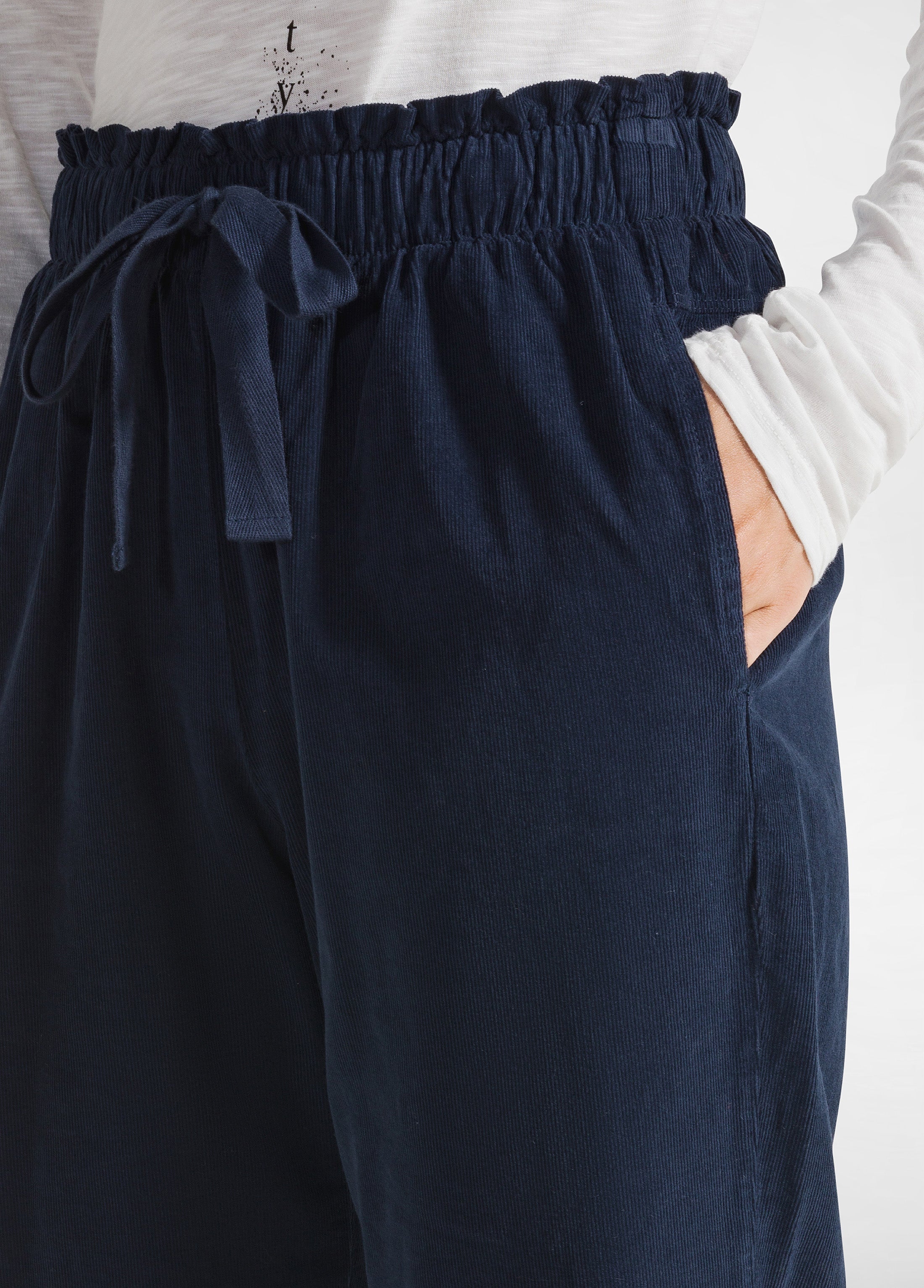 deha-pantalone-jogger-in-velluto-leggero-blu image 4