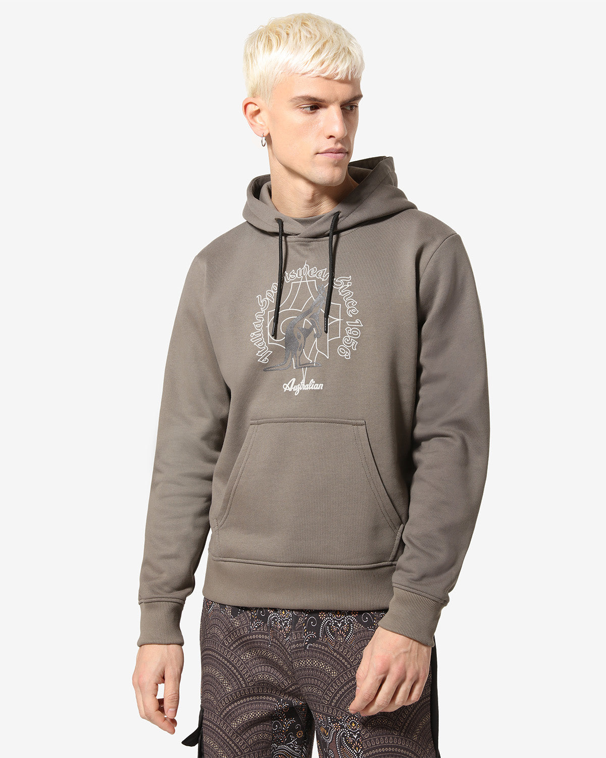 australian-archive-type-hoodie-felpa-cappuccio-ferro image 1