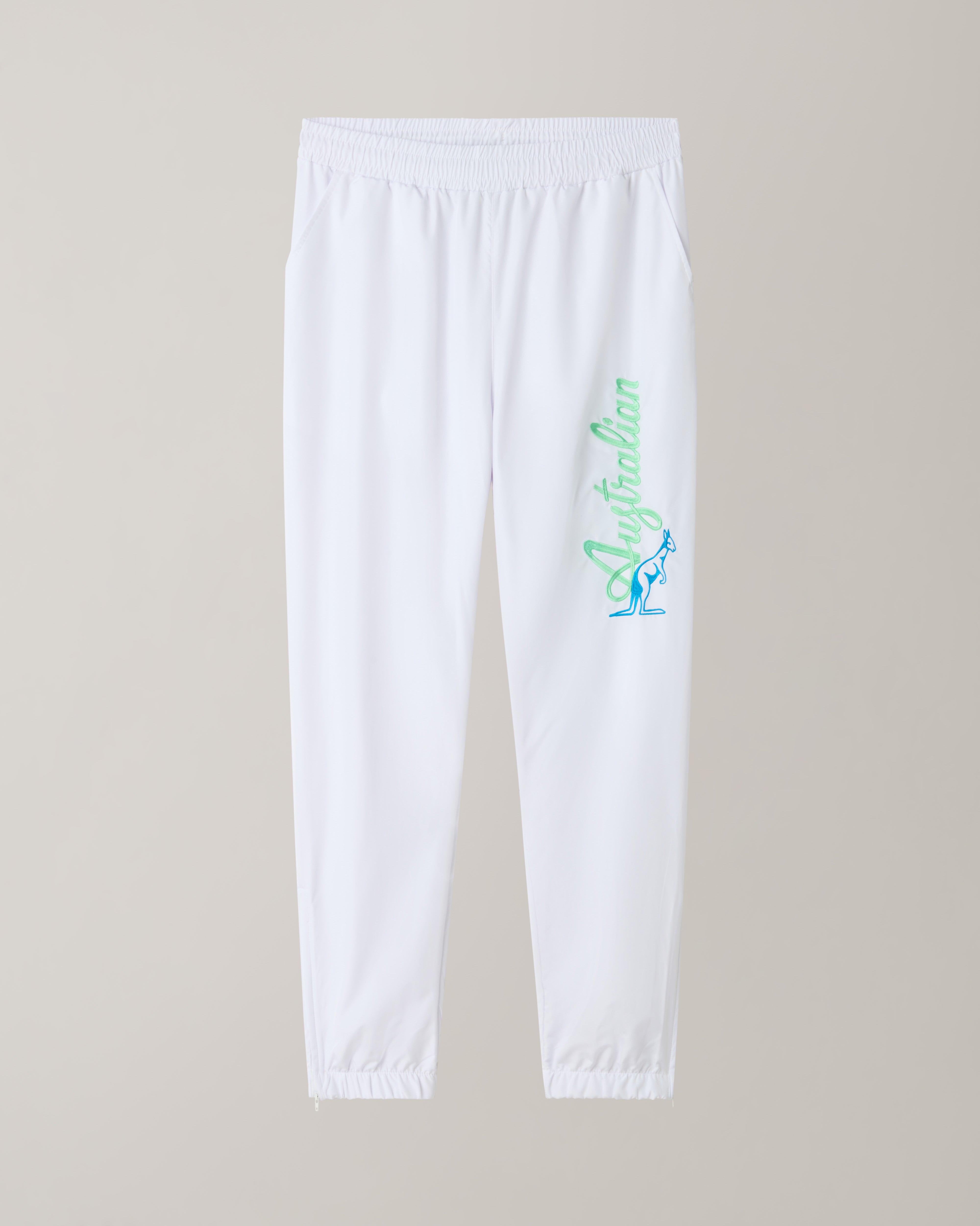 australian-lost-bumper-track-pant-pantalone-tecnico-bianco-con-zip-made-in-italy image 7