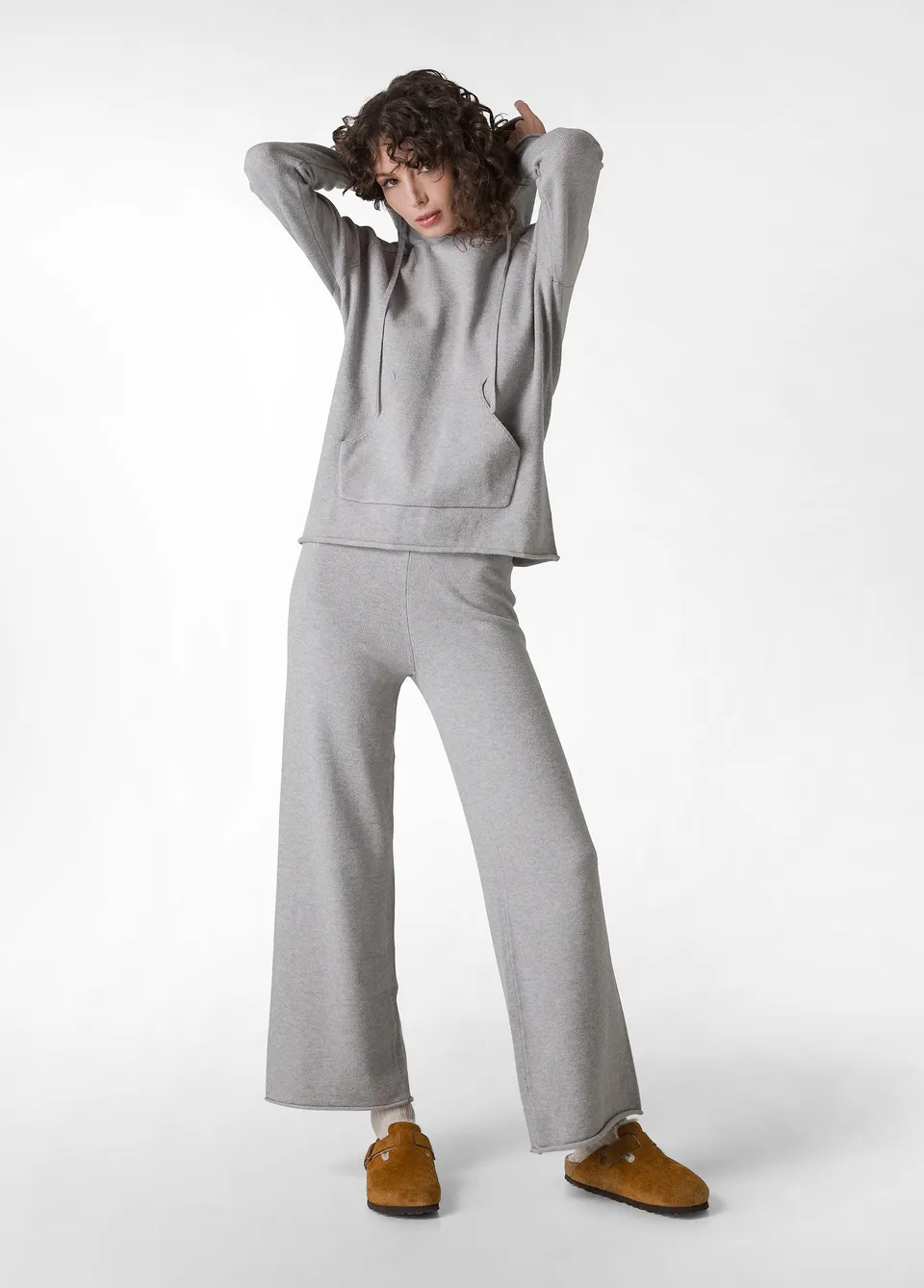 deha-pantalone-gamba-larga-in-maglia-grigio image 1