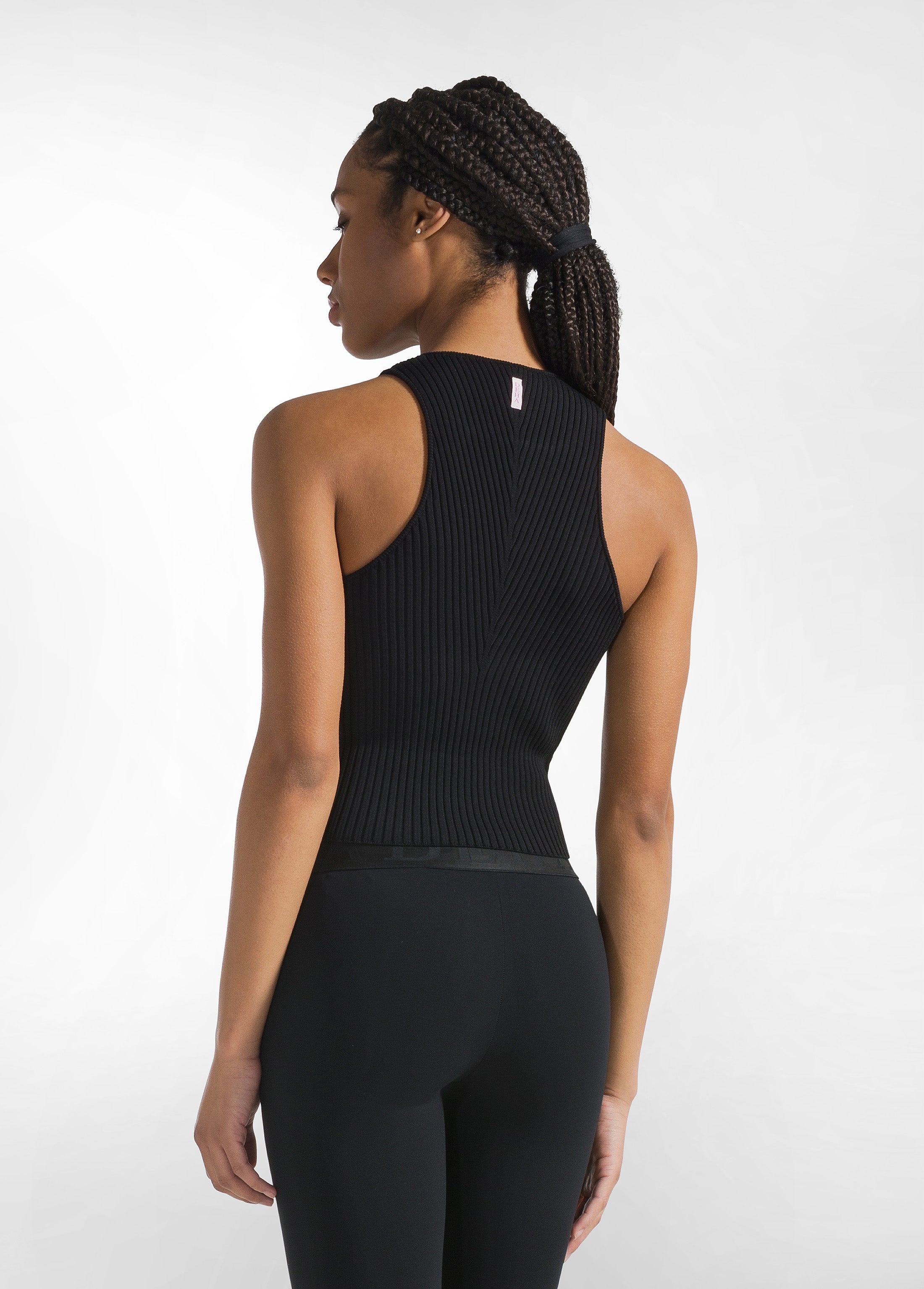 deha-top-a-coste-in-maglia-di-rayon-nero-top-comfort image 2