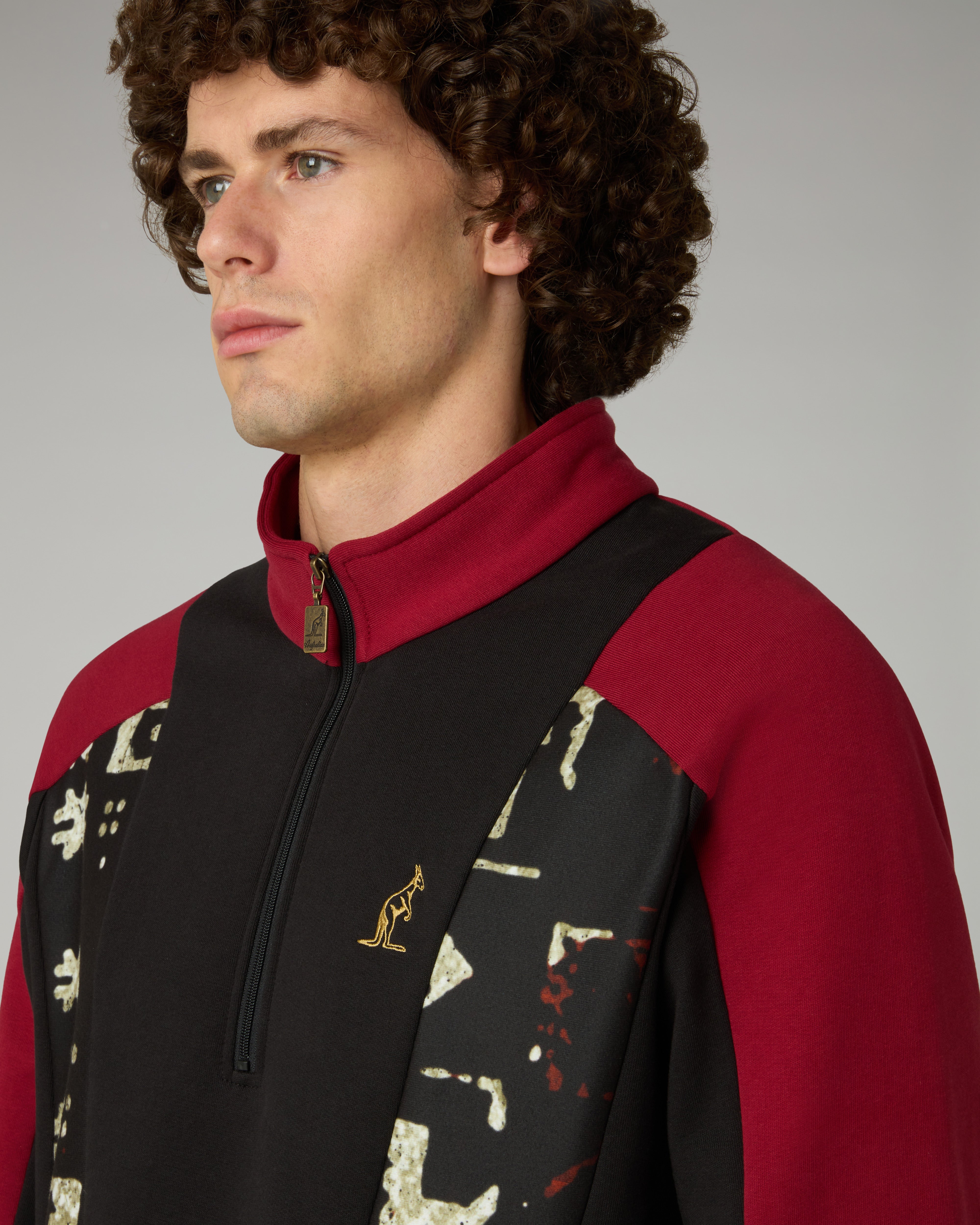 australian-arak-felpa-half-zip-mezza-zip-heritage image 4