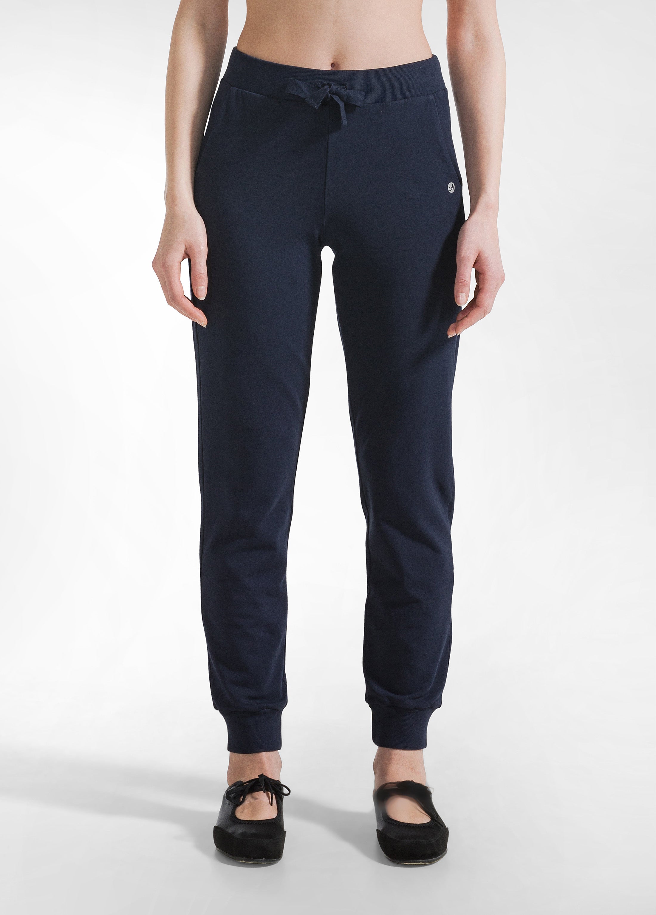 deha-jogger-con-polsino-in-felpa-leggera-blu image 2