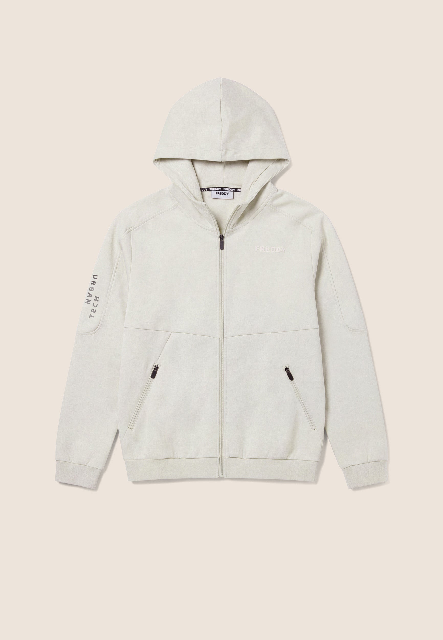 freddy-felpa-sportiva-interlock-con-cappuccio-e-zip-da-uomo image 5