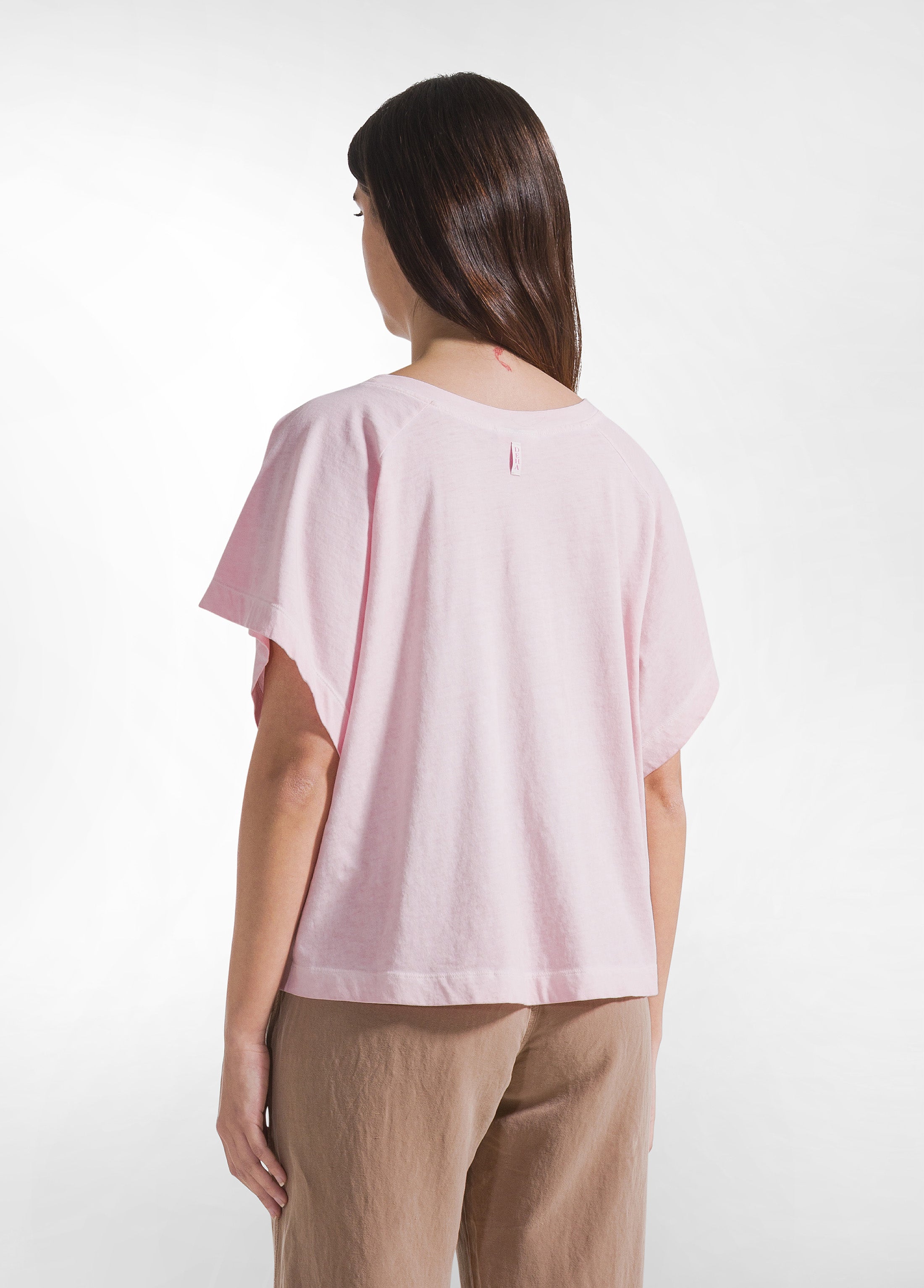 deha-t-shirt-effetto-sfumato-in-cotone-organico-rosa image 2