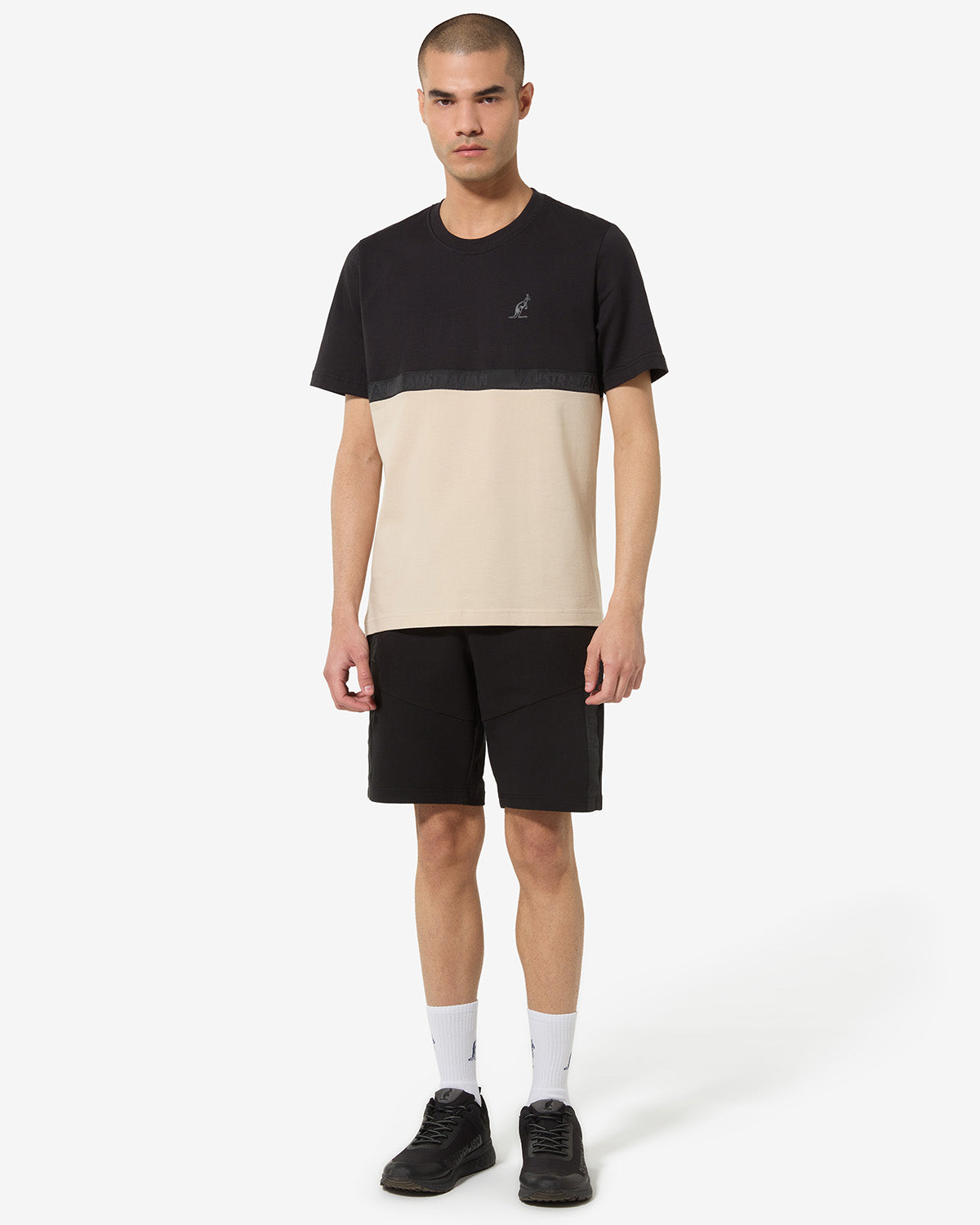 australian-color-block-t-shirt-lsuts0018-t-shirt-cotone-sabbia-regular-fit image 2