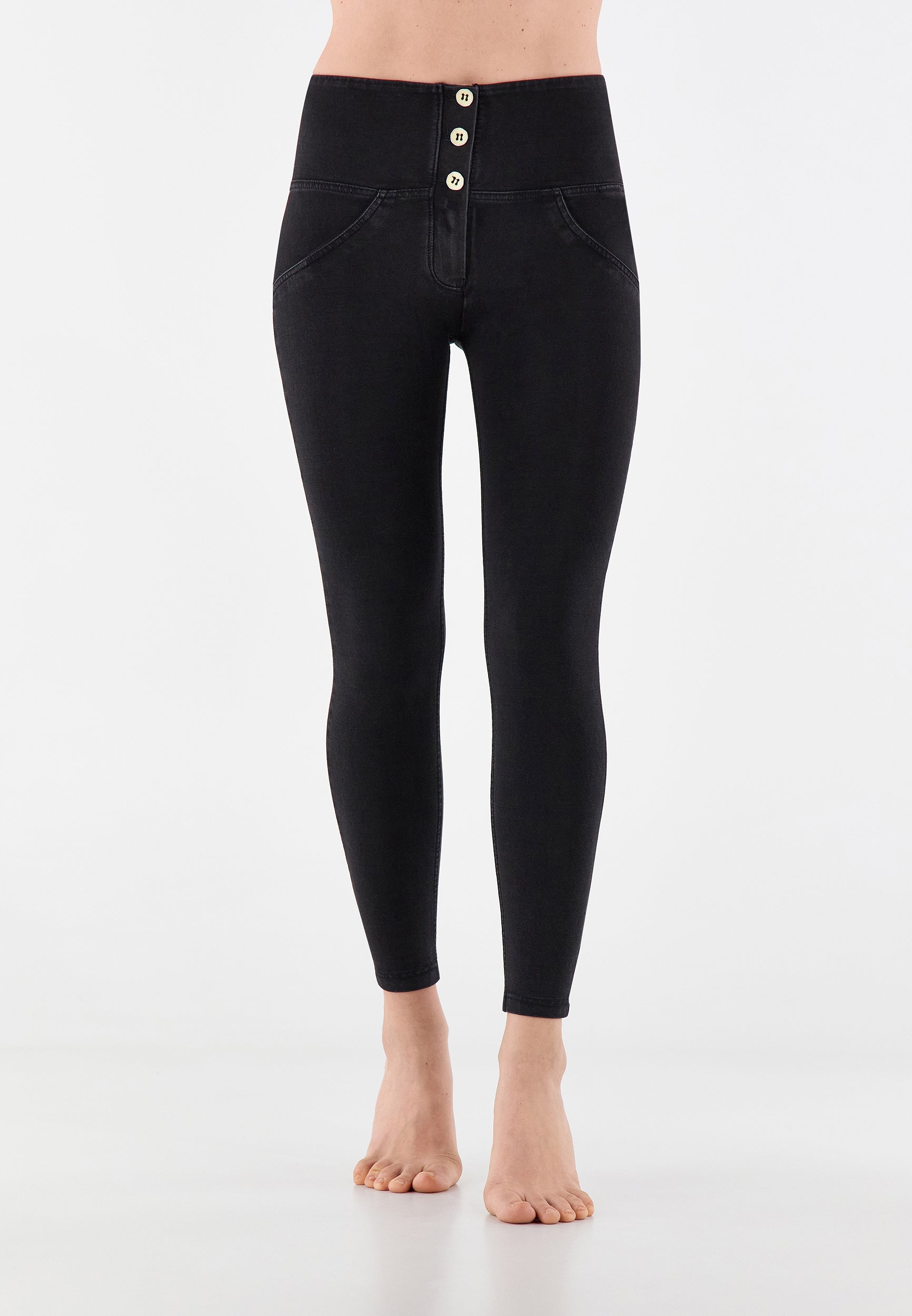 freddy-jeggings-wr-up-7-8-superskinny-vita-alta-con-bottoni-effetto-denim image 1