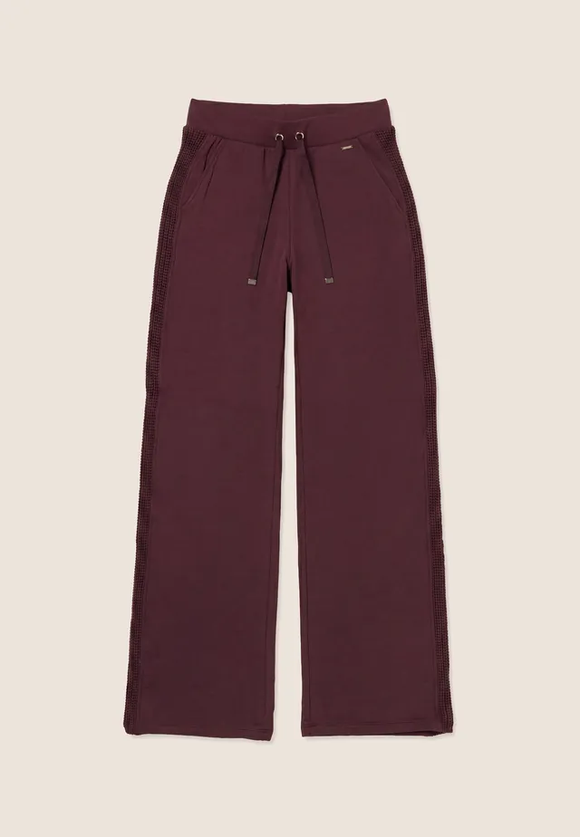 freddy-pantaloni-donna-wide-leg-in-modal-con-inserti-in-tricot image 1