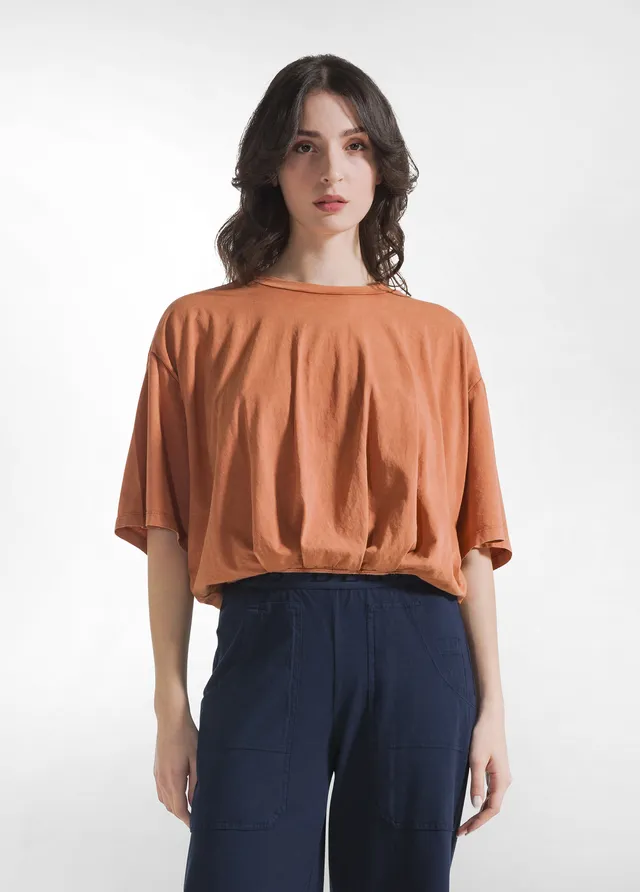 deha-d22790-t-shirt-balloon-effetto-marmorizzato-marrone image 1