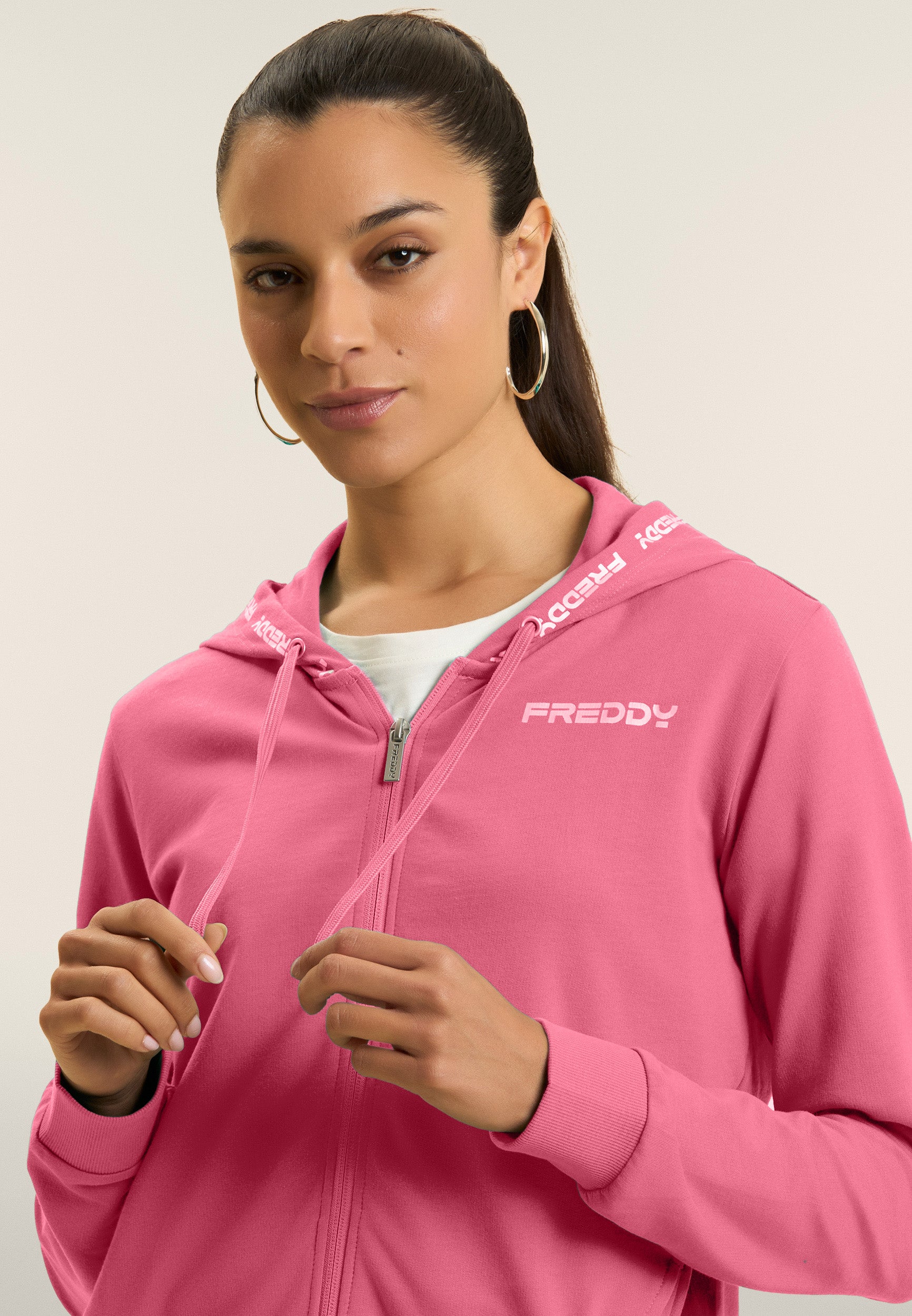 freddy-tuta-con-zip-e-cappuccio-in-interlock-di-cotone-con-inserti-a-contrasto image 5