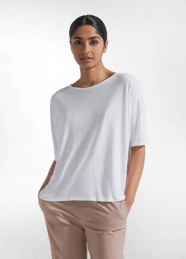 deha-t-shirt-fluida-in-viscosa-ecovero-bianco image 1